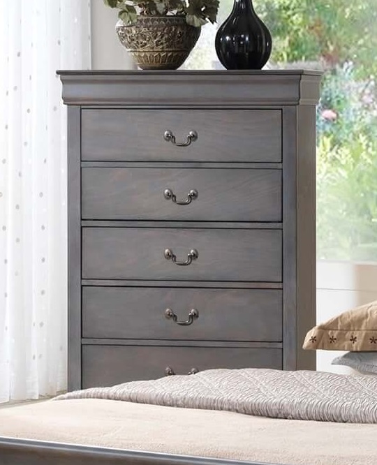 SM Lifestyle Louis Phillipe 4934 Wood Sleigh Bedroom Set