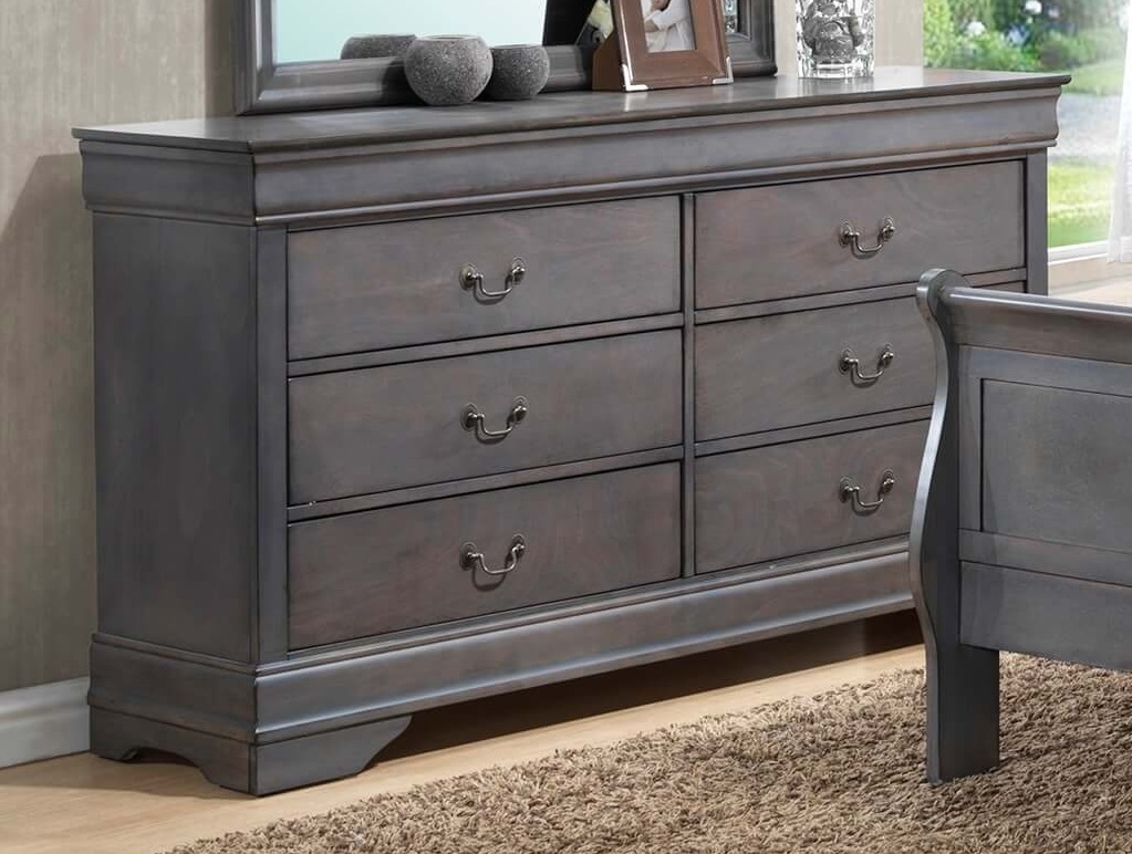 SM Lifestyle Louis Phillipe 4934 Wood Sleigh Bedroom Set