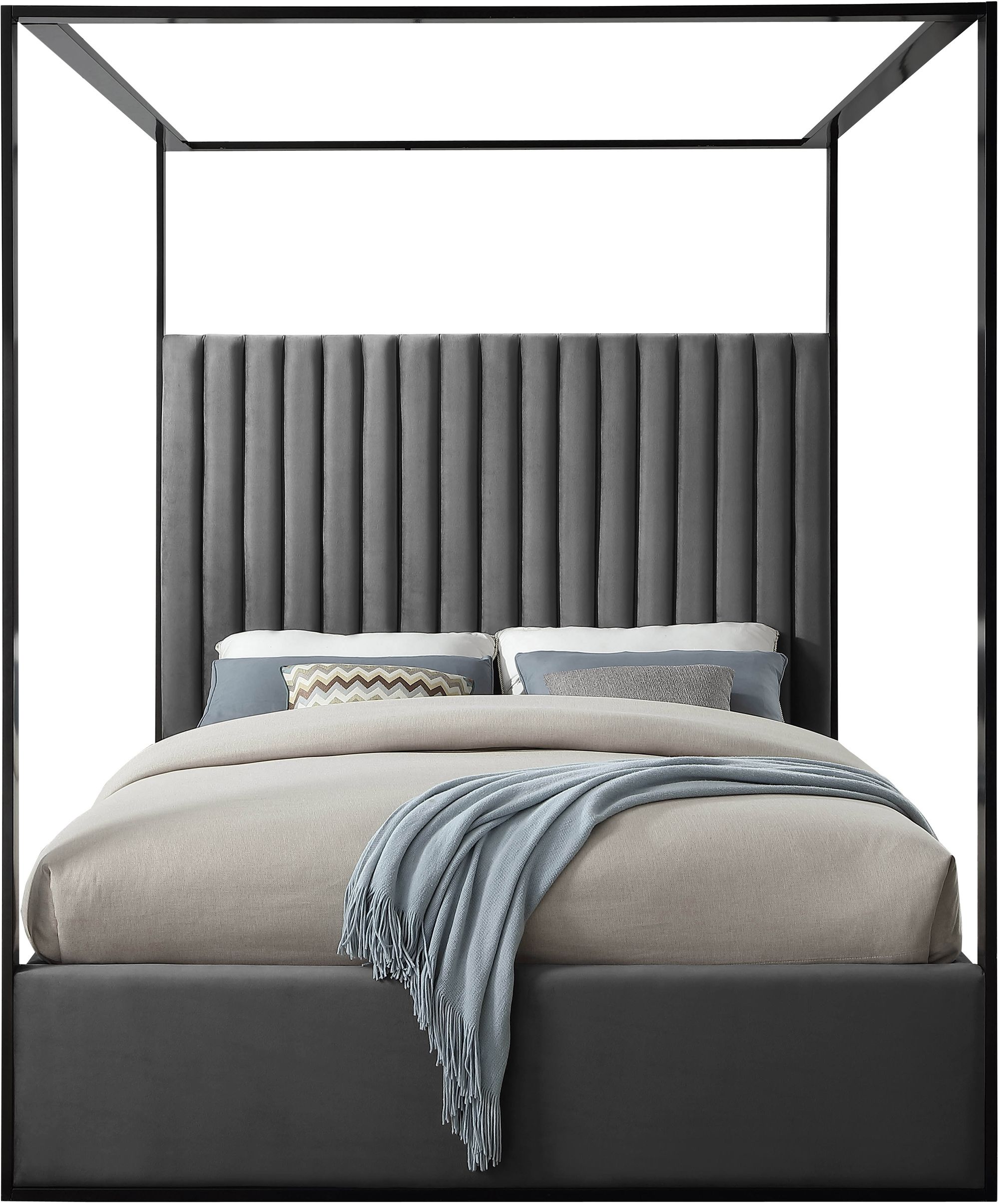 Jax Velvet Queen Size Bed