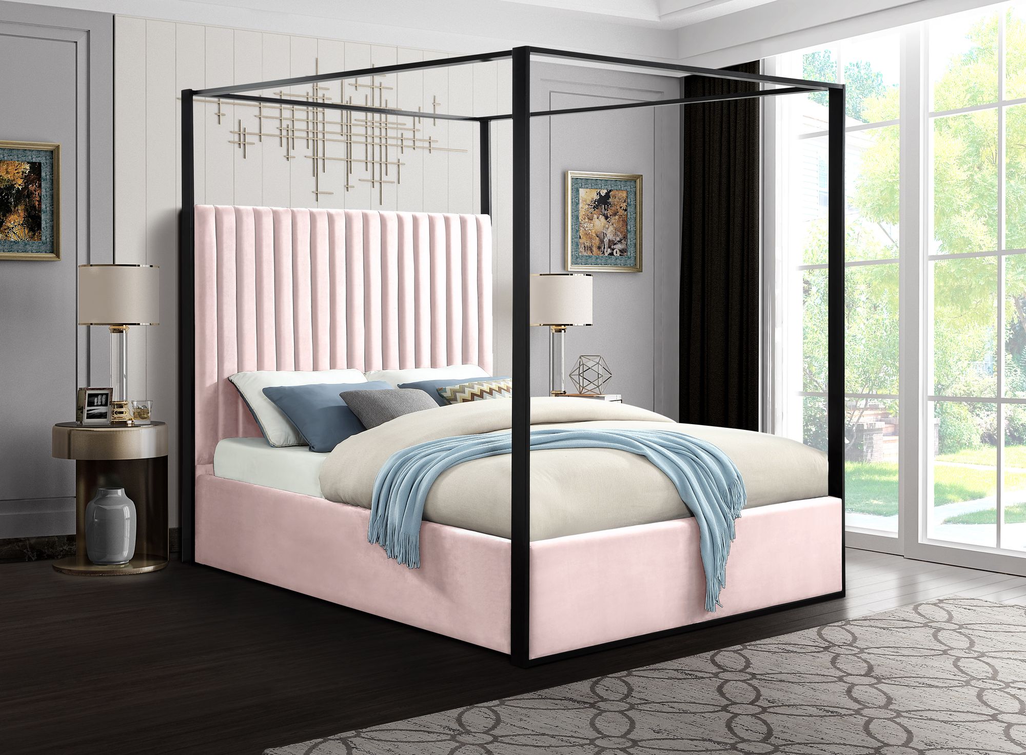 Jax Velvet Queen Size Bed