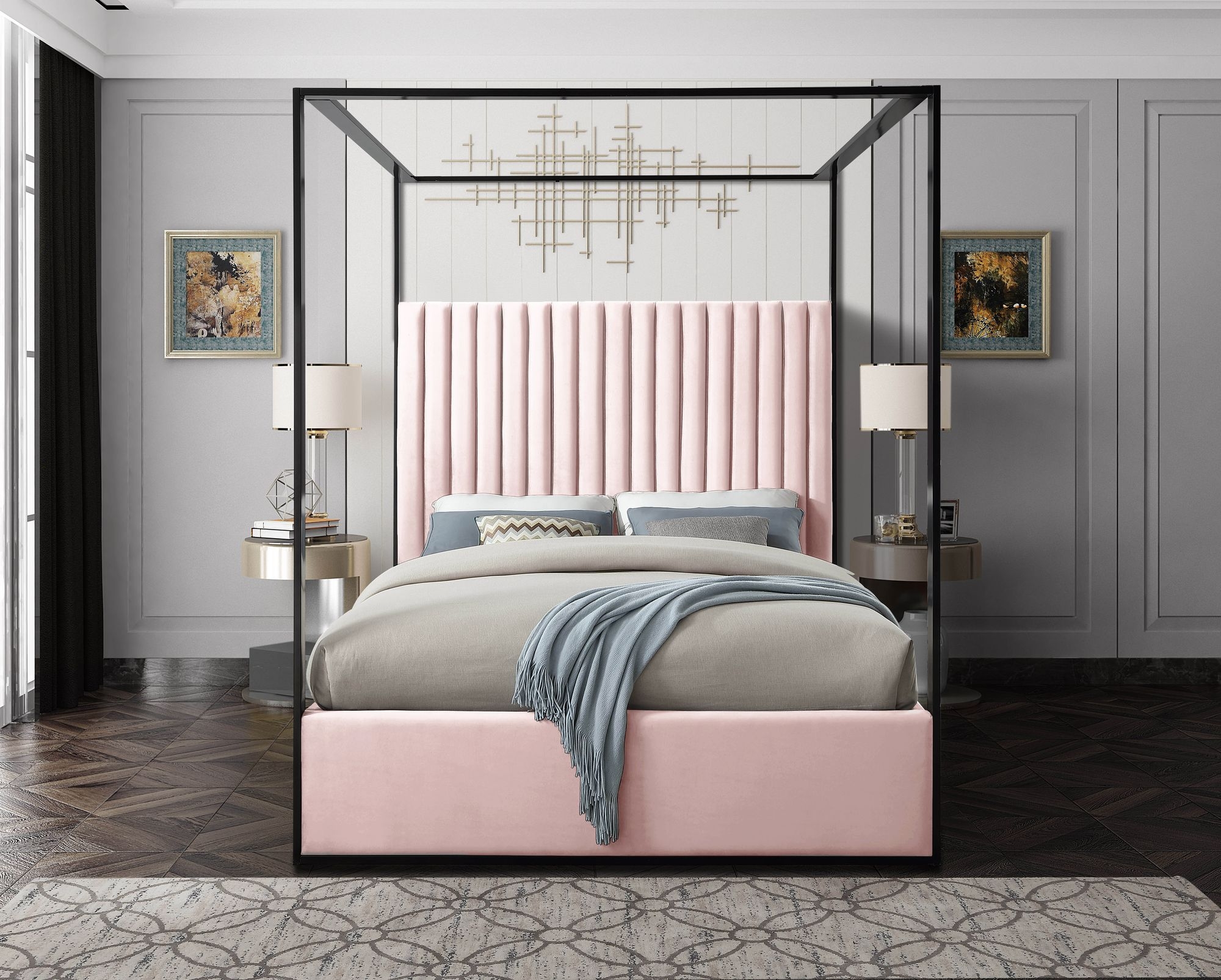 Jax Velvet Canopy Bed