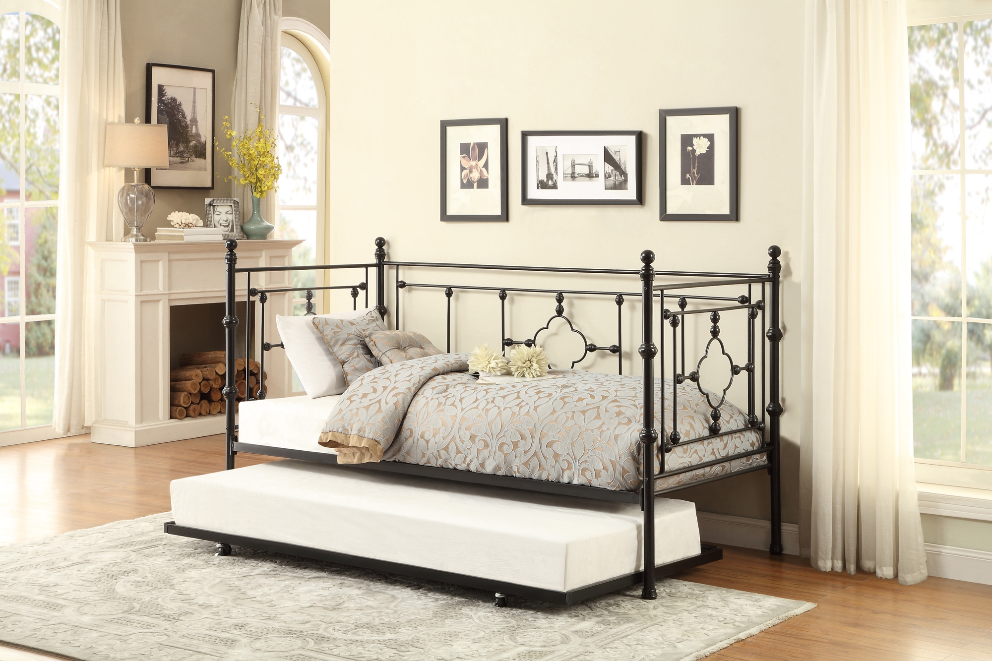 Auberon Metal Daybed w/Trundle