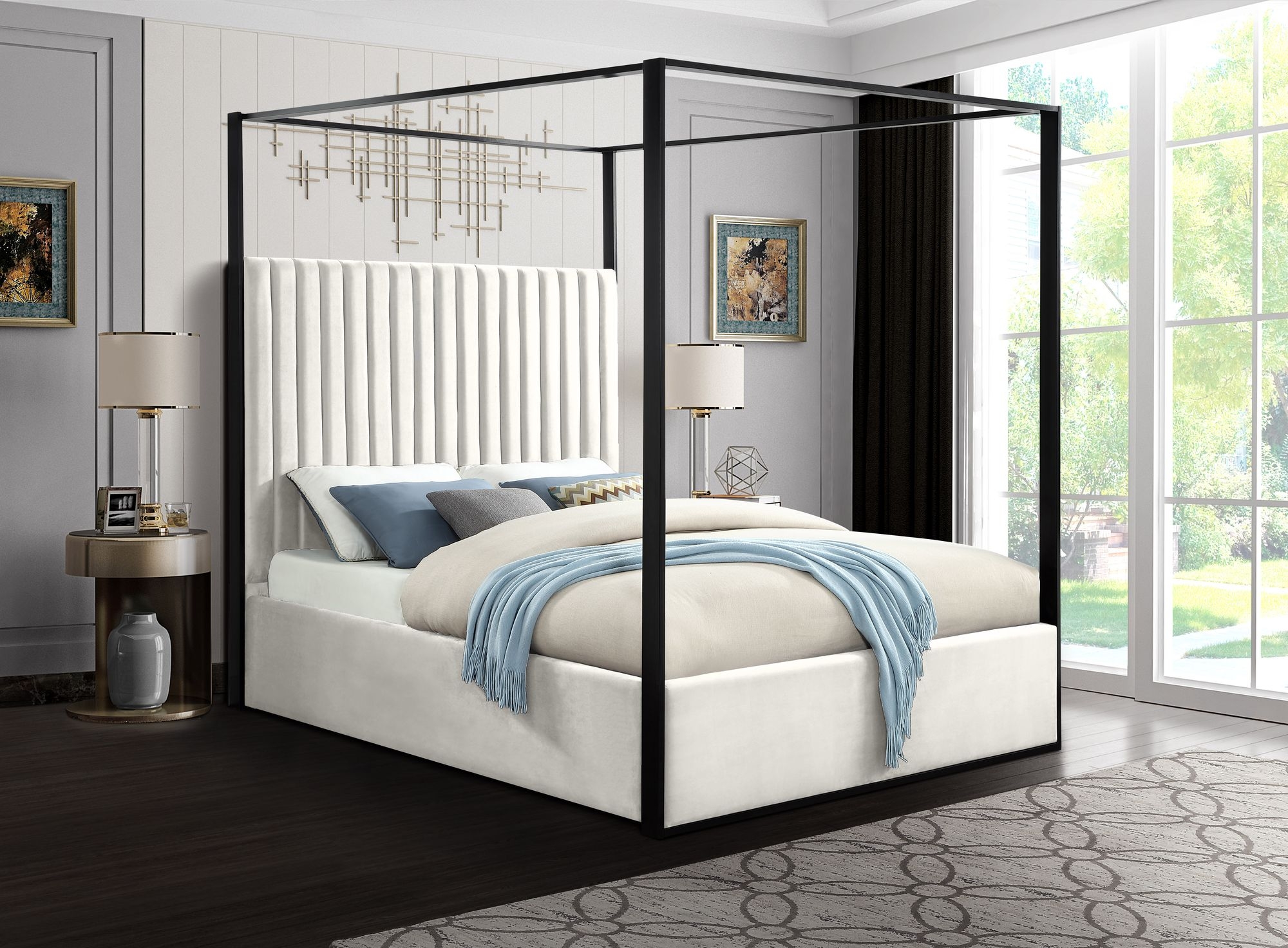 Jax Velvet Canopy Bed