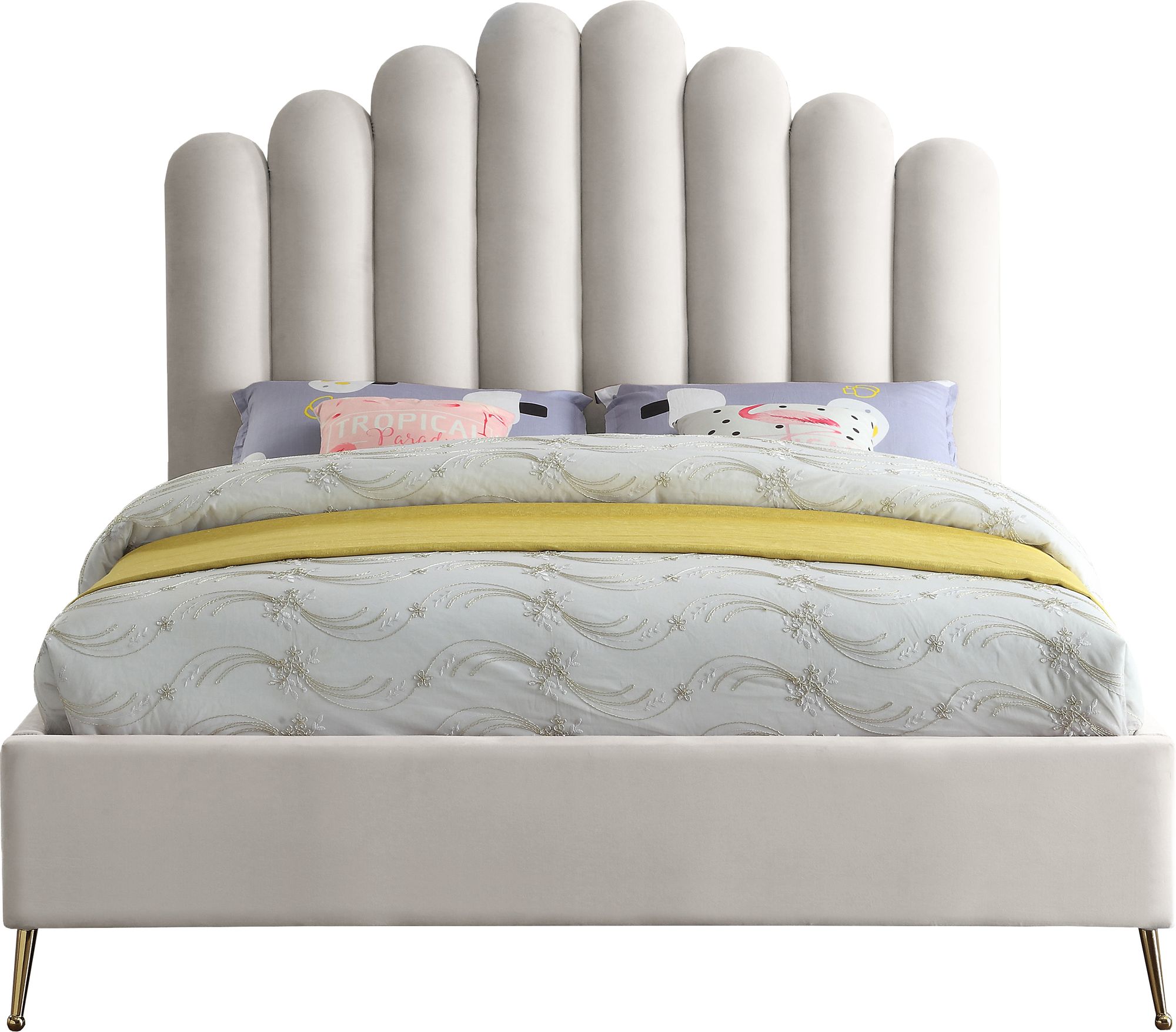 Lily Velvet King Size Bed