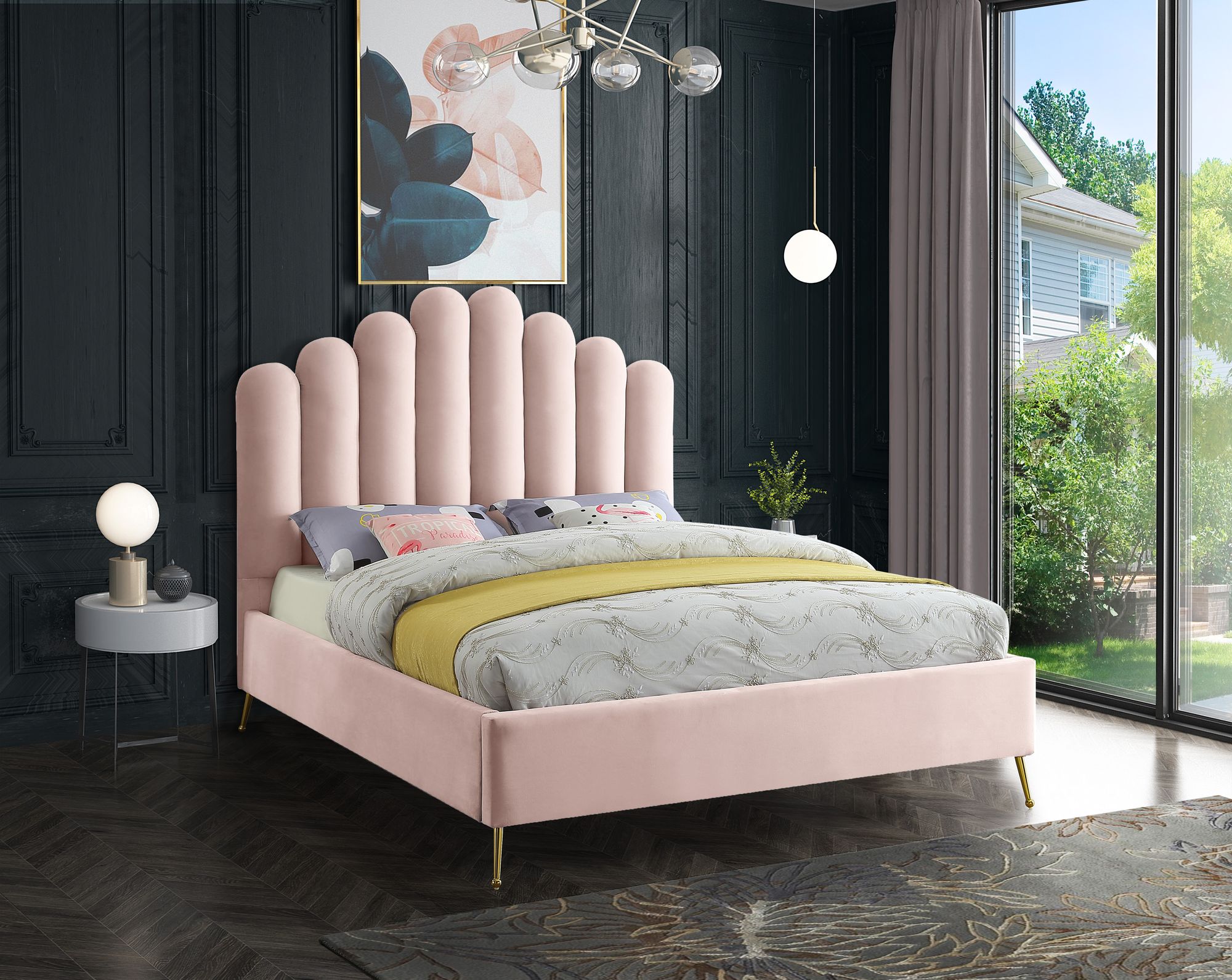 Lily Velvet Full Size Bed