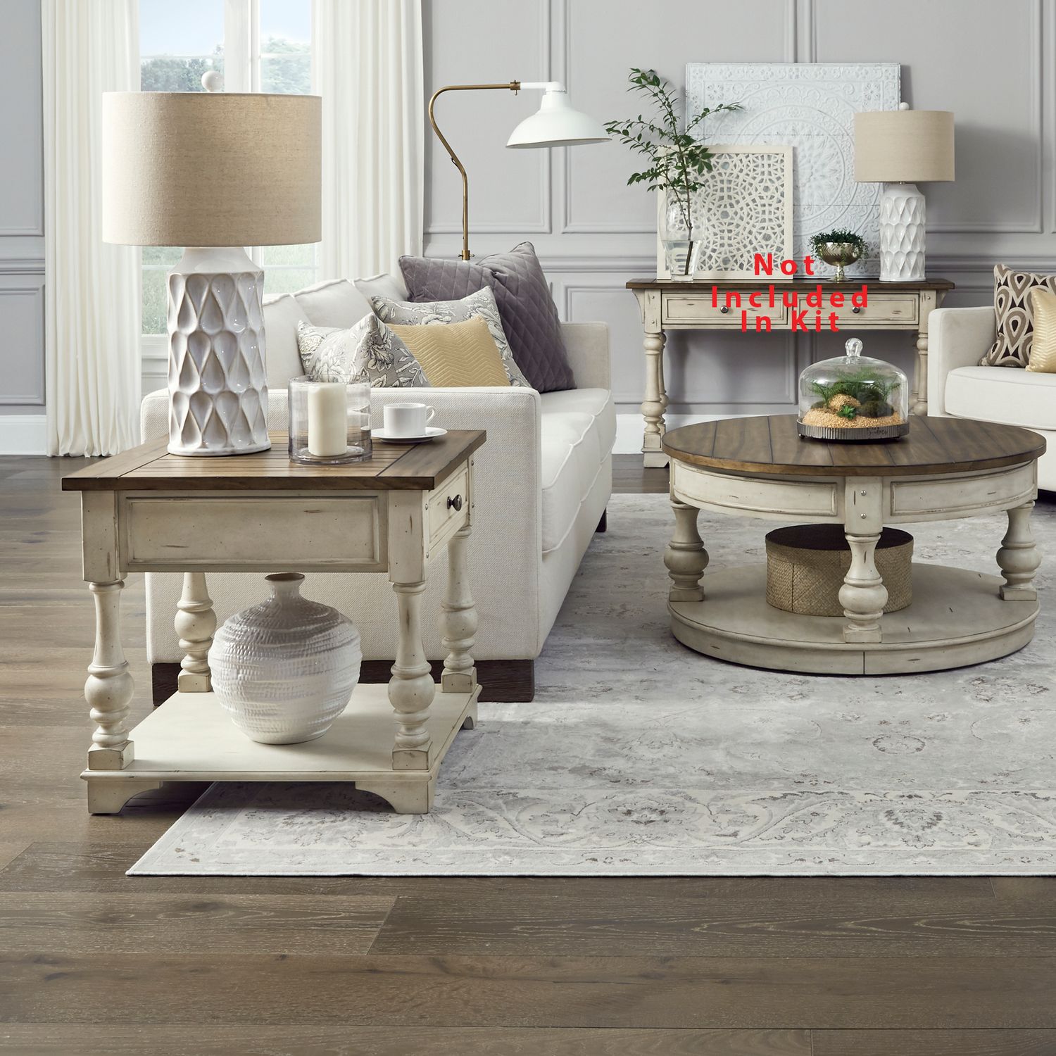 Morgan Creek Cocktail Table Set | Antique White | Liberty