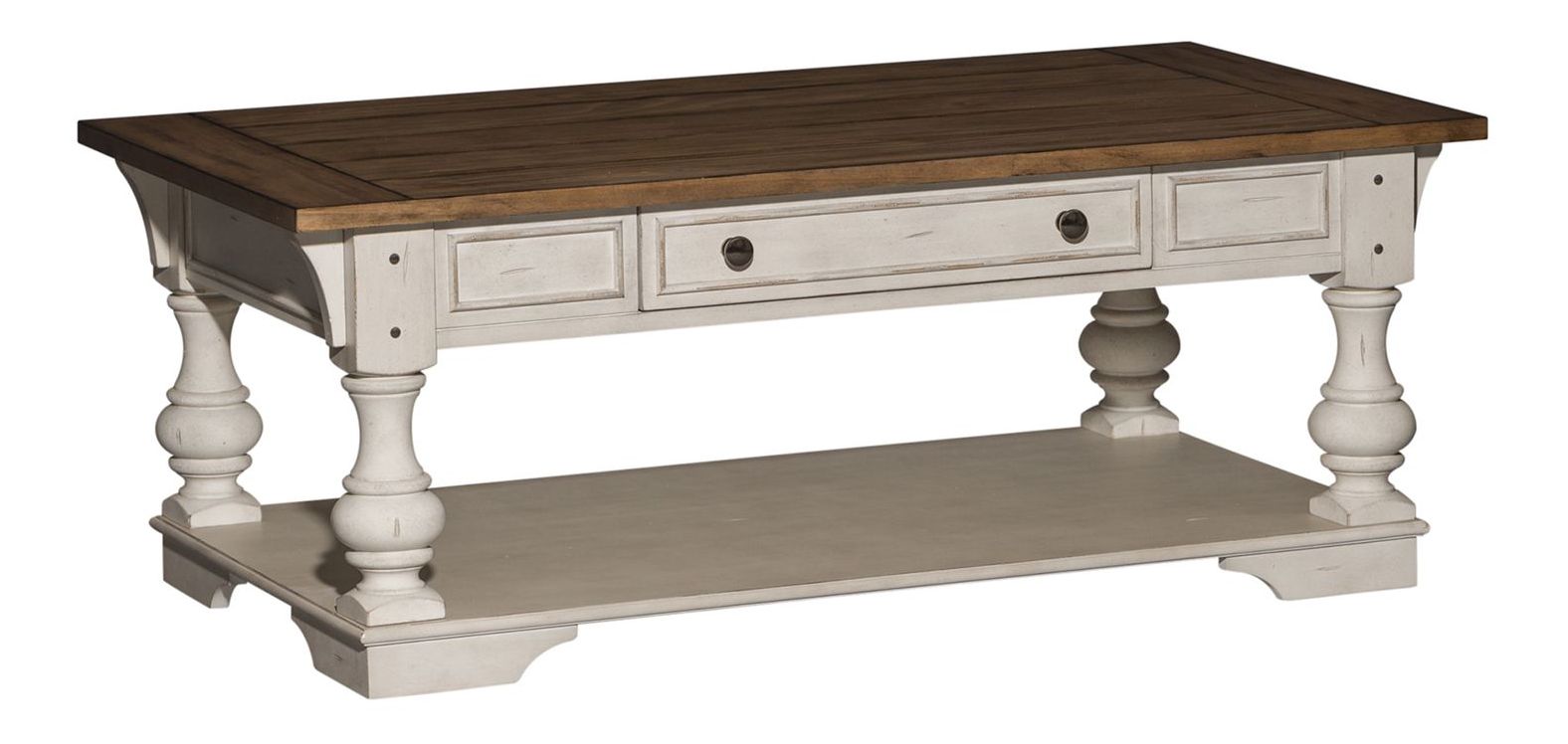 Morgan Creek Square Cocktail Table Set | Antique White | Liberty