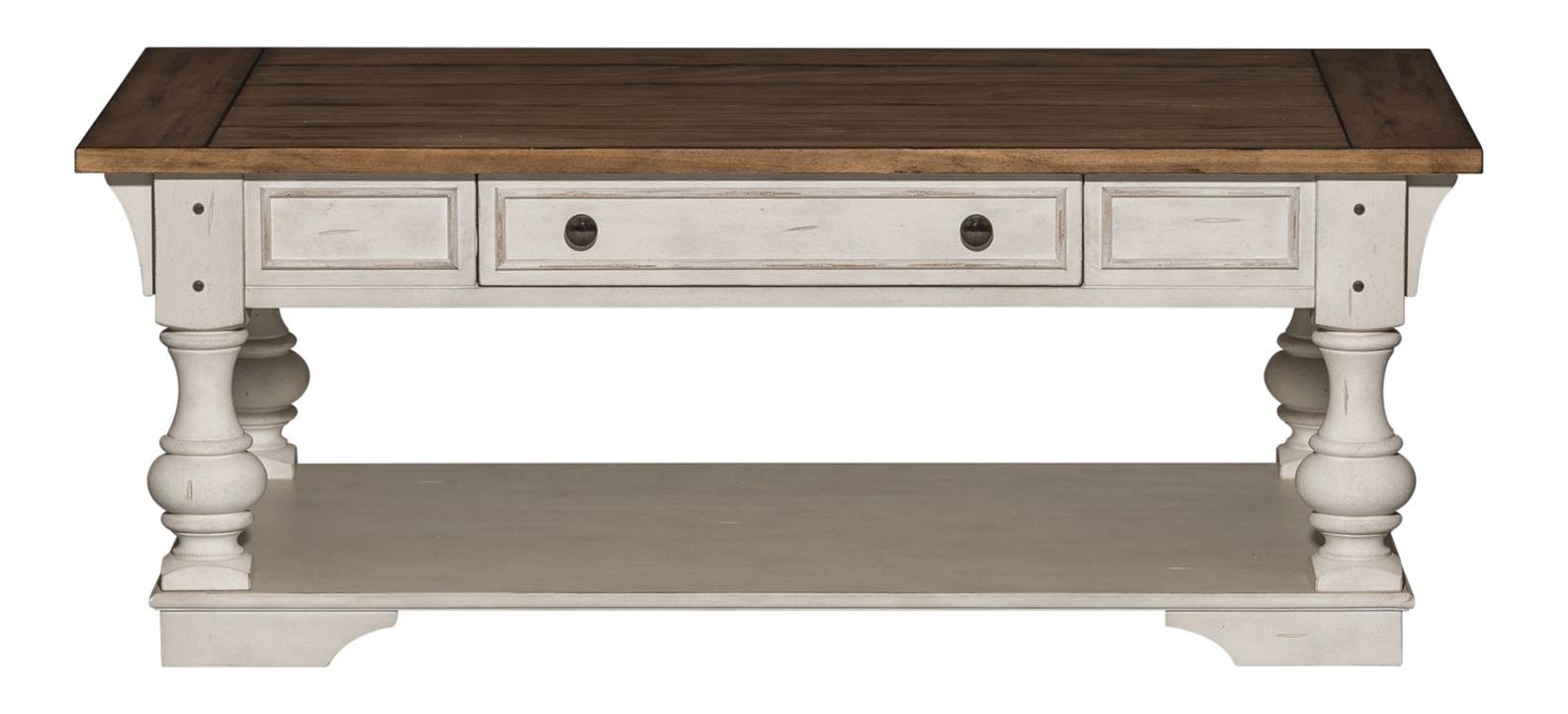 Morgan Creek Square Cocktail Table Set | Antique White | Liberty