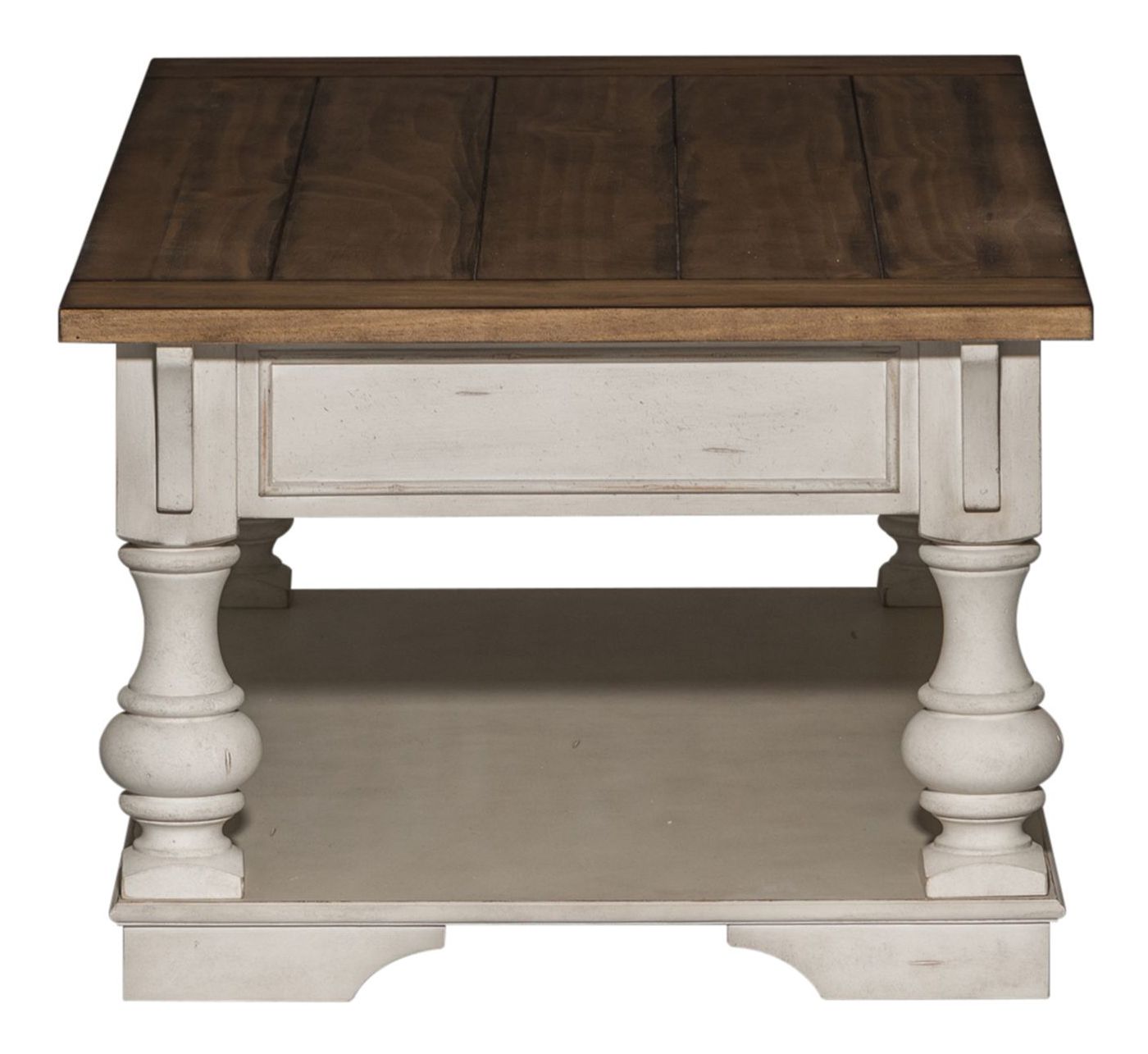 Morgan Creek Rectangular Wood 1-Drawer Cocktail Table w/Casters