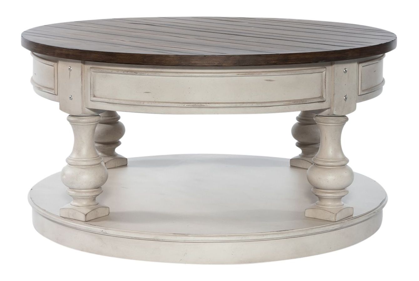 Liberty Morgan Creek Round Wood Cocktail Table