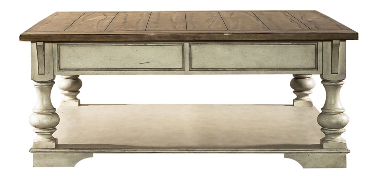 Morgan Creek Square Cocktail Table Set | Antique White | Liberty