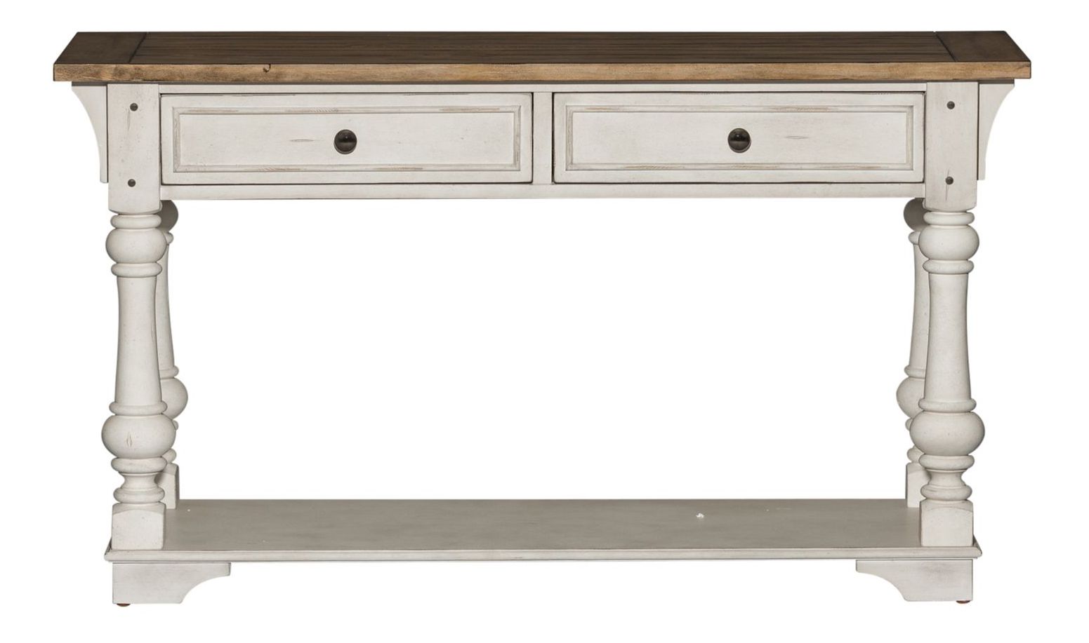 Morgan Creek Round Cocktail Table Set | Antique White | Liberty