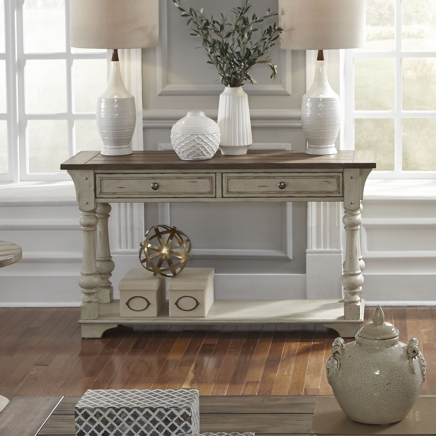 Morgan Creek Cocktail Table Set | Antique White | Liberty