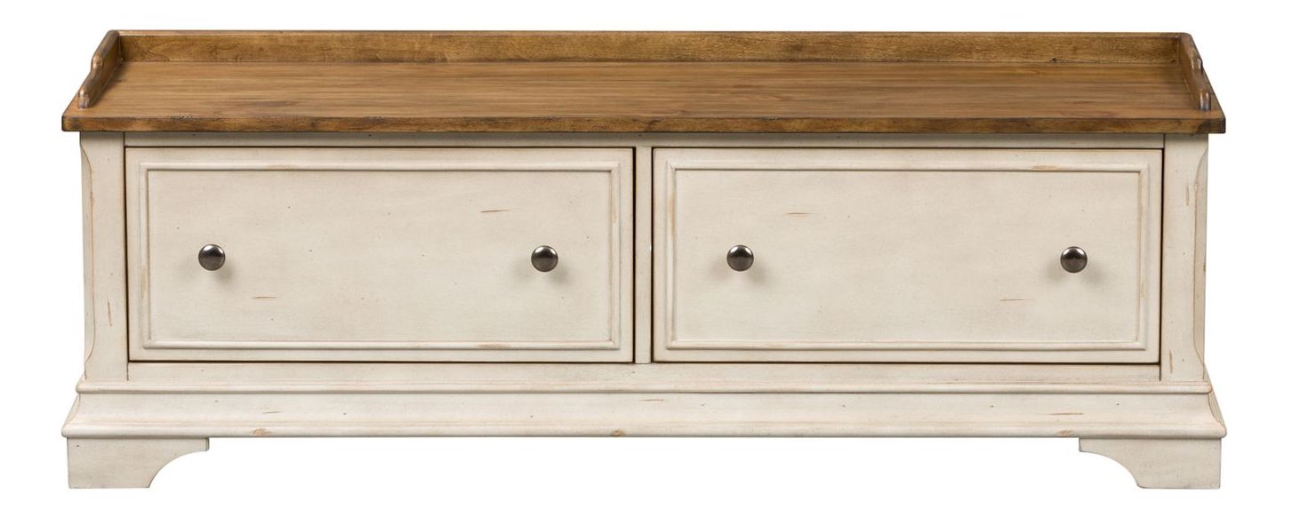 Morgan Creek Wood Storage Hall Bench w/2 Drawers