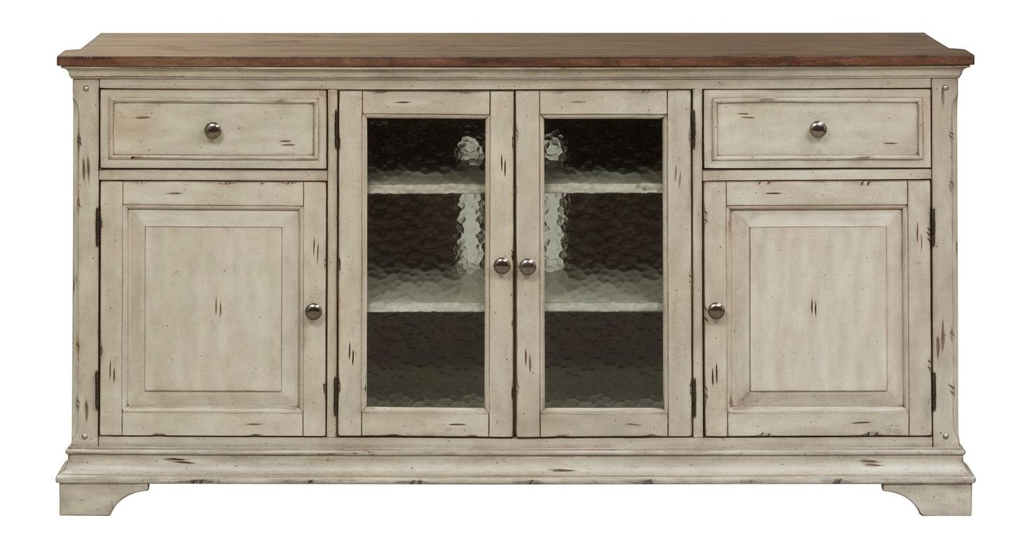 Morgan Creek Square Cocktail Table Set | Antique White | Liberty