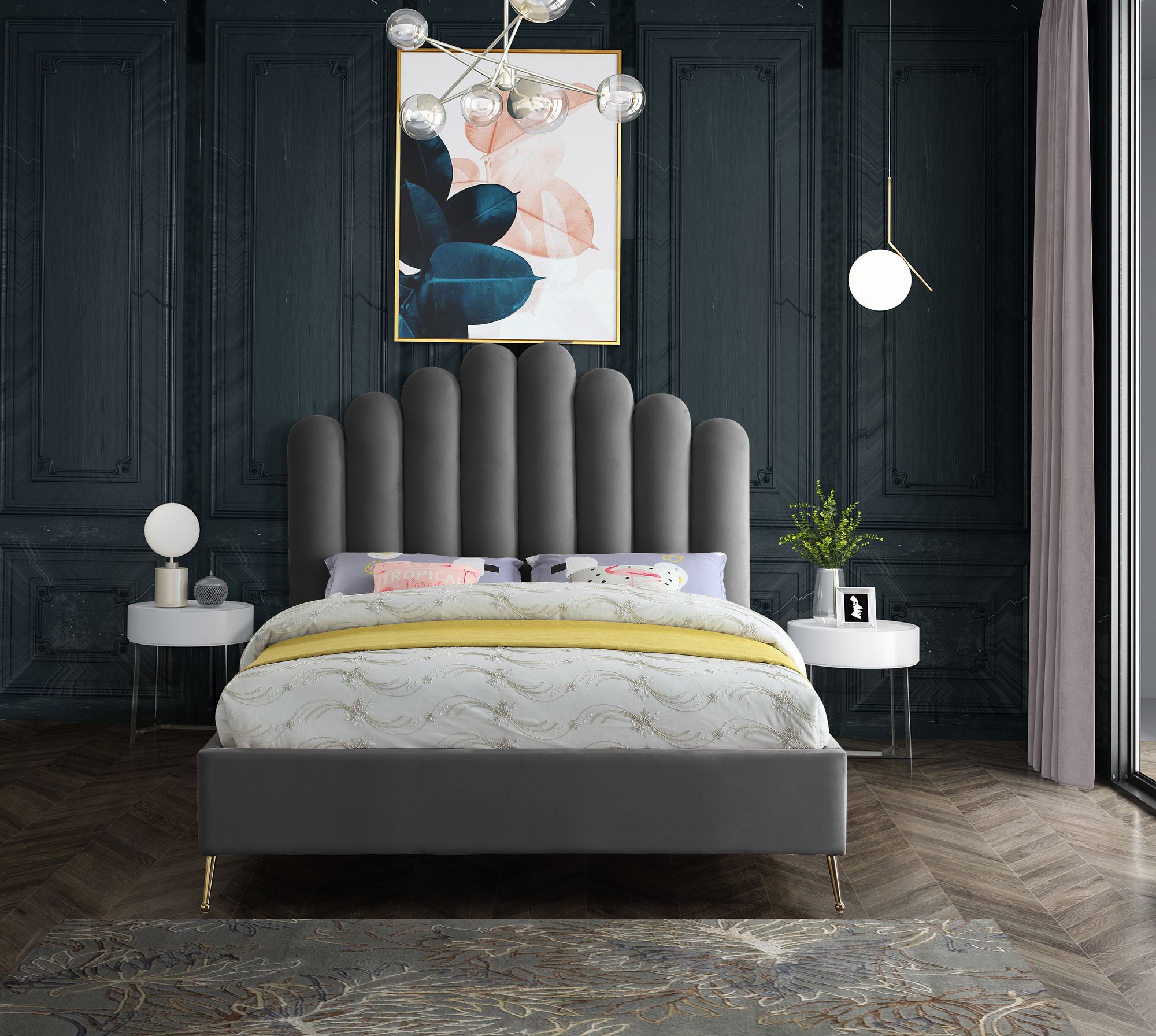 Lily Velvet Full Size Bed