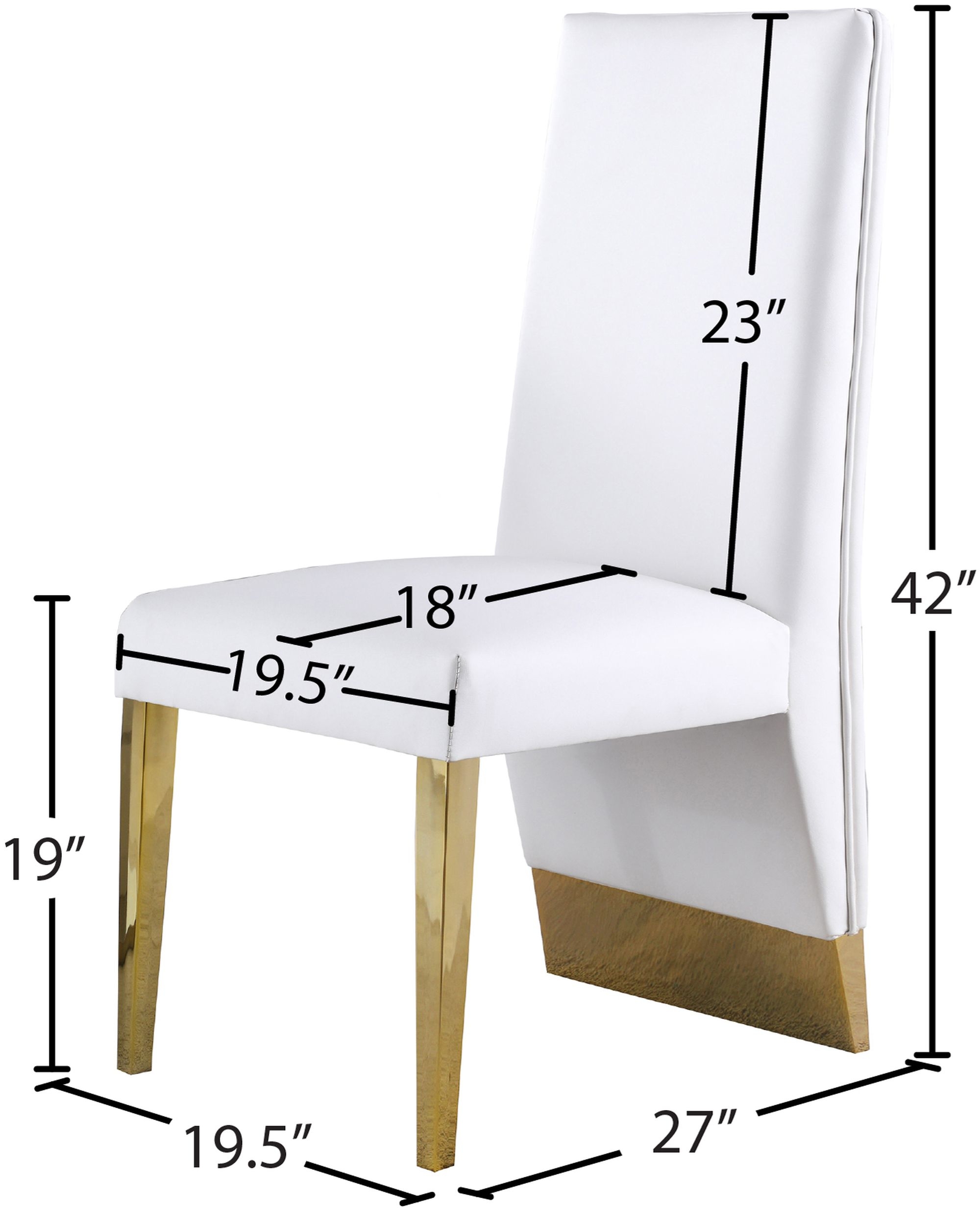 Porsha Dining Chair with Metal Legs