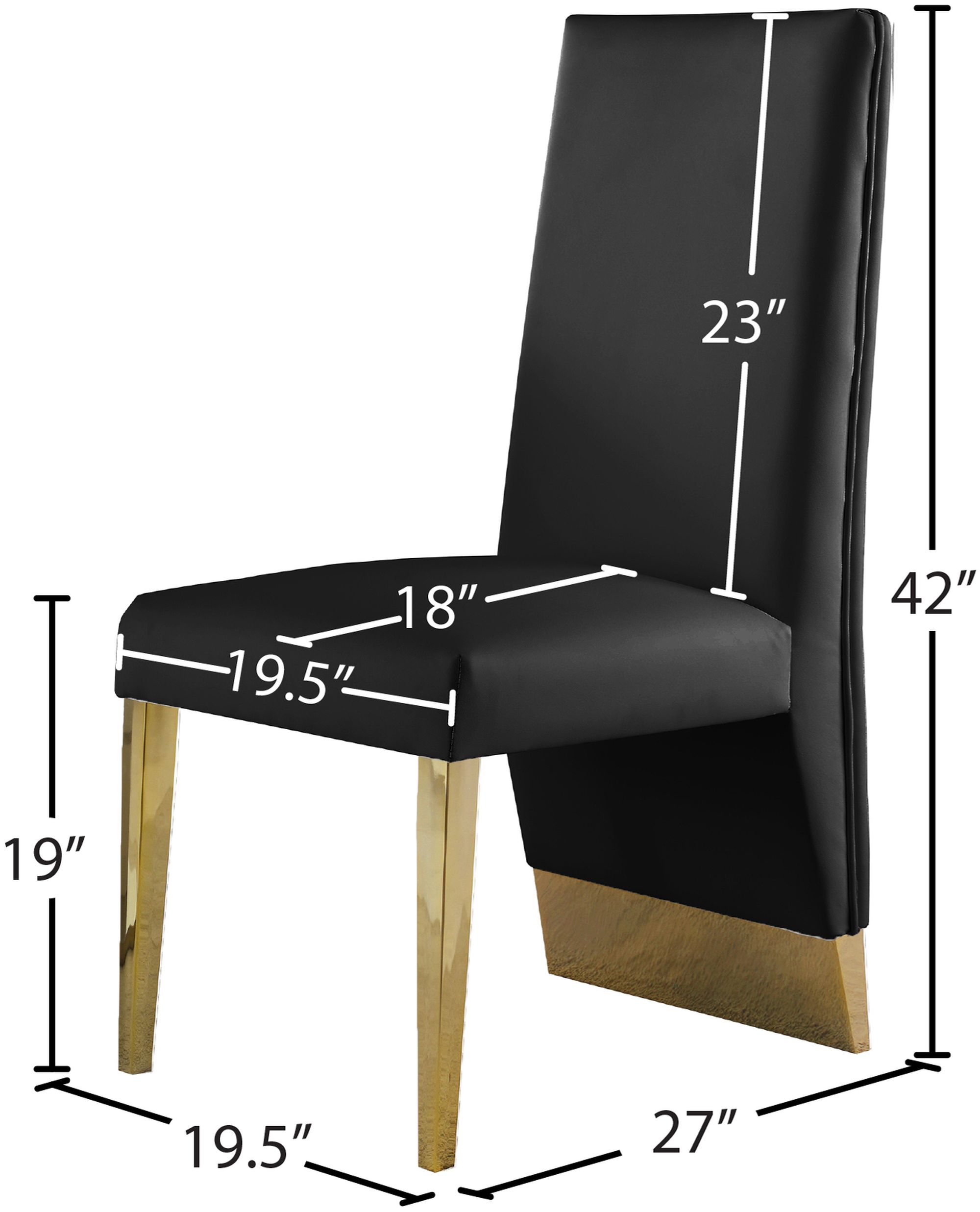 Porsha Dining Chair with Metal Legs
