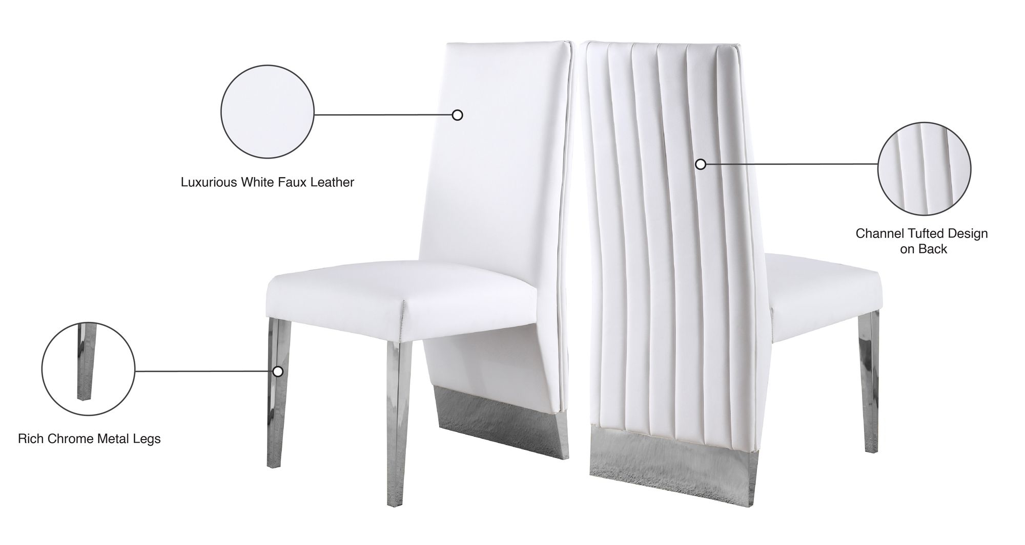 Porsha Dining Chair with Metal Legs