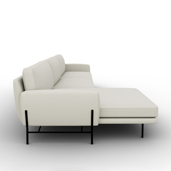 Le Marais Fabric Sofa w/Left Hand Chaise Facing