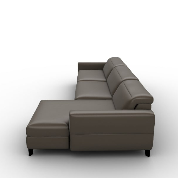 Norma Leather Sofa w/Right Hand Chaise Facing