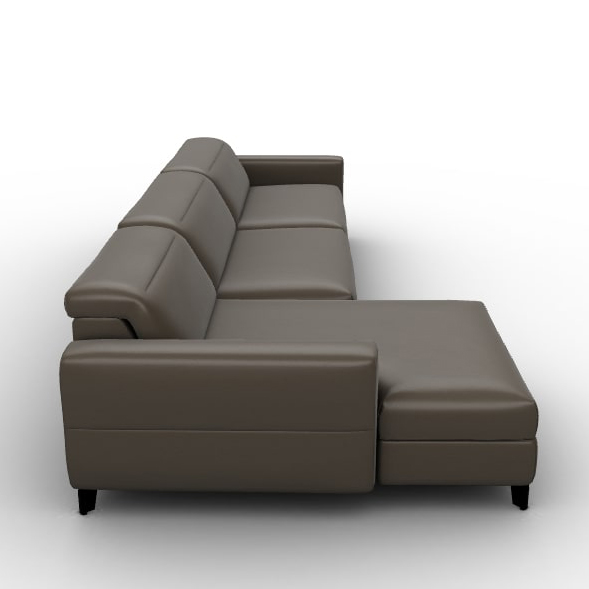 Norma Leather Sofa w/Left Hand Chaise Facing