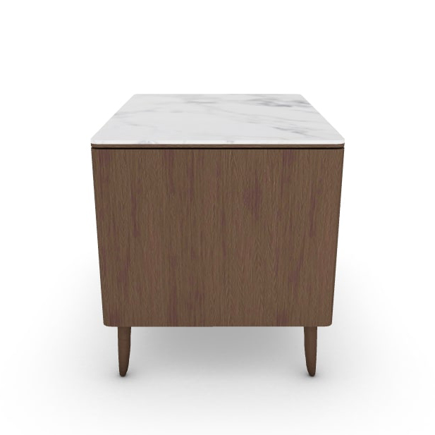 Boston Ceramic/Wood Nightstand w/2 Drawers