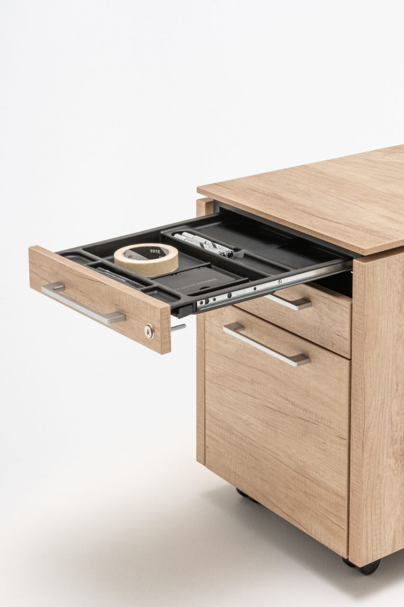 Status Office Lockable Mobile Pedestal w/Drawers & Pencil Tray