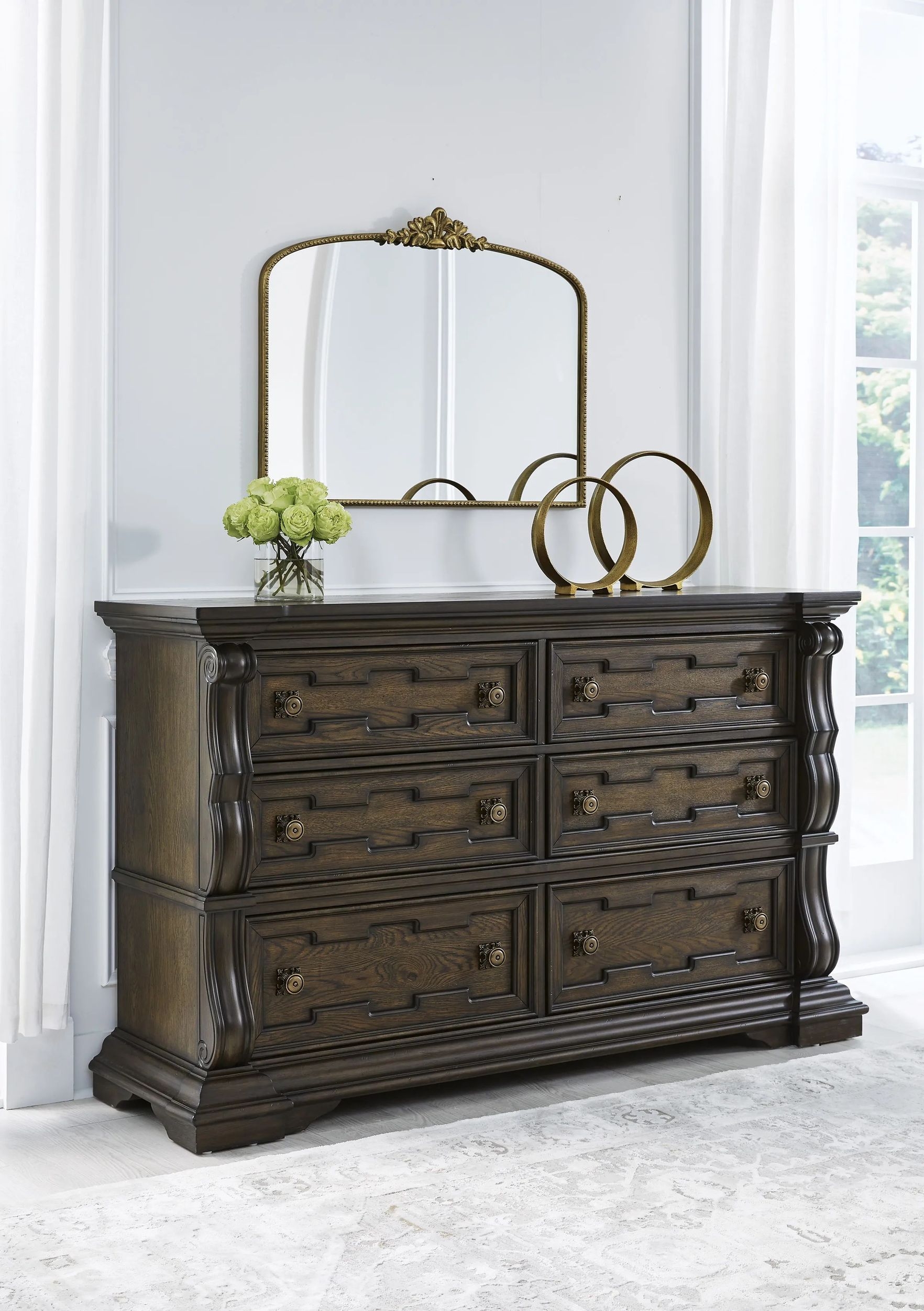 Ashley SM Maylee Polyester Fabric Upholstered Canopy Bedroom Set