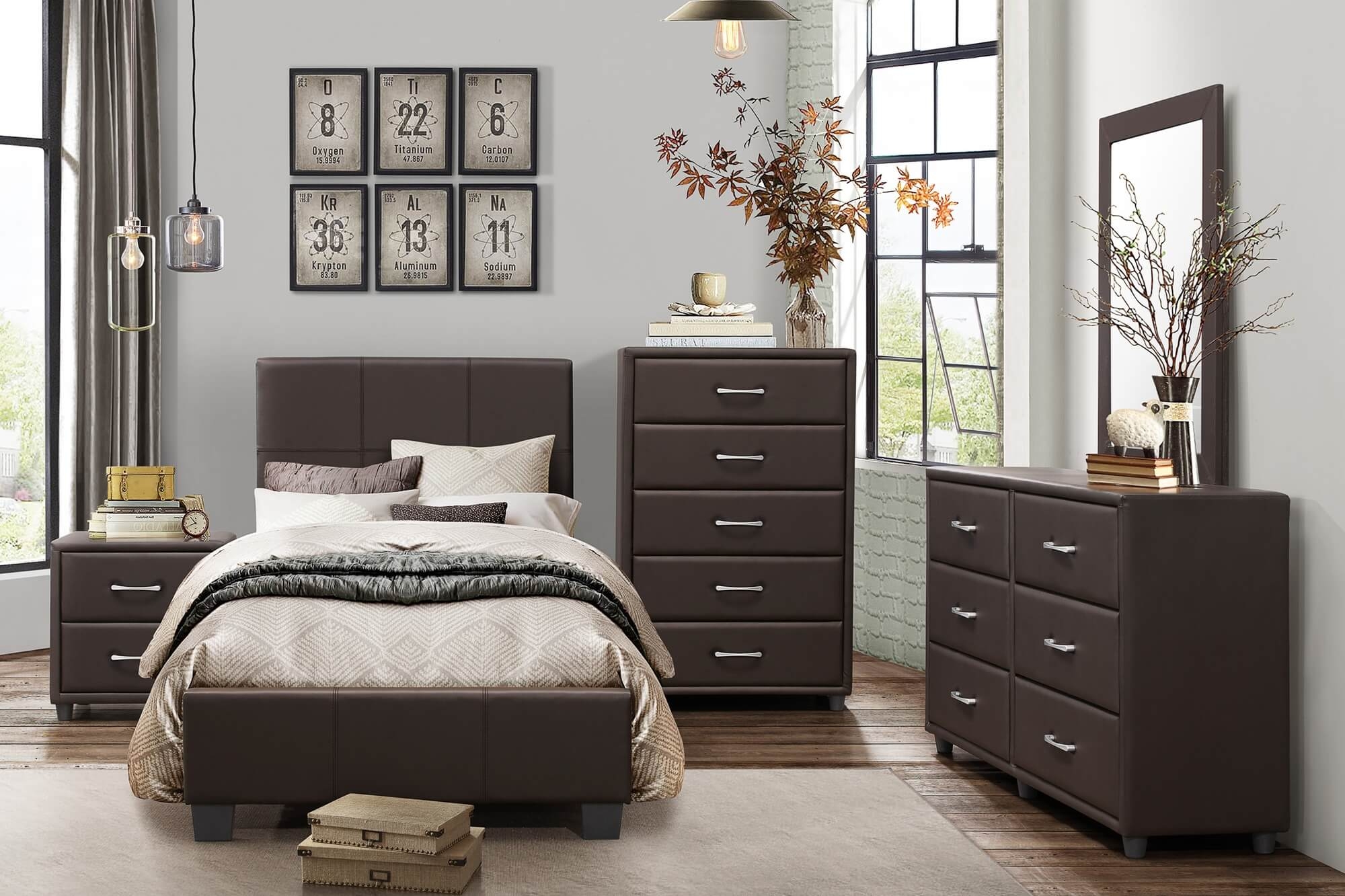 Lorenzi Leatherette Youth Bed
