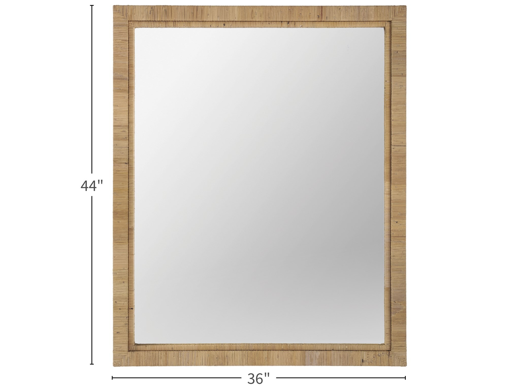 Long Key Rattan Mirror