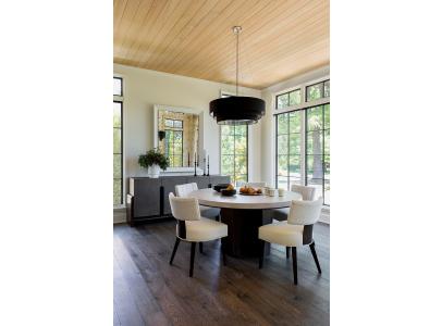 Universal Topanga Wood Round Dining Table, Silver Fox