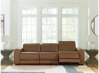Ashley Magic Man 3-Piece Power Reclining Sofa, Caramel