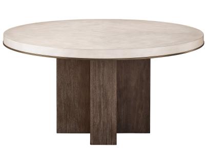Universal Topanga Wood Round Dining Table, Silver Fox