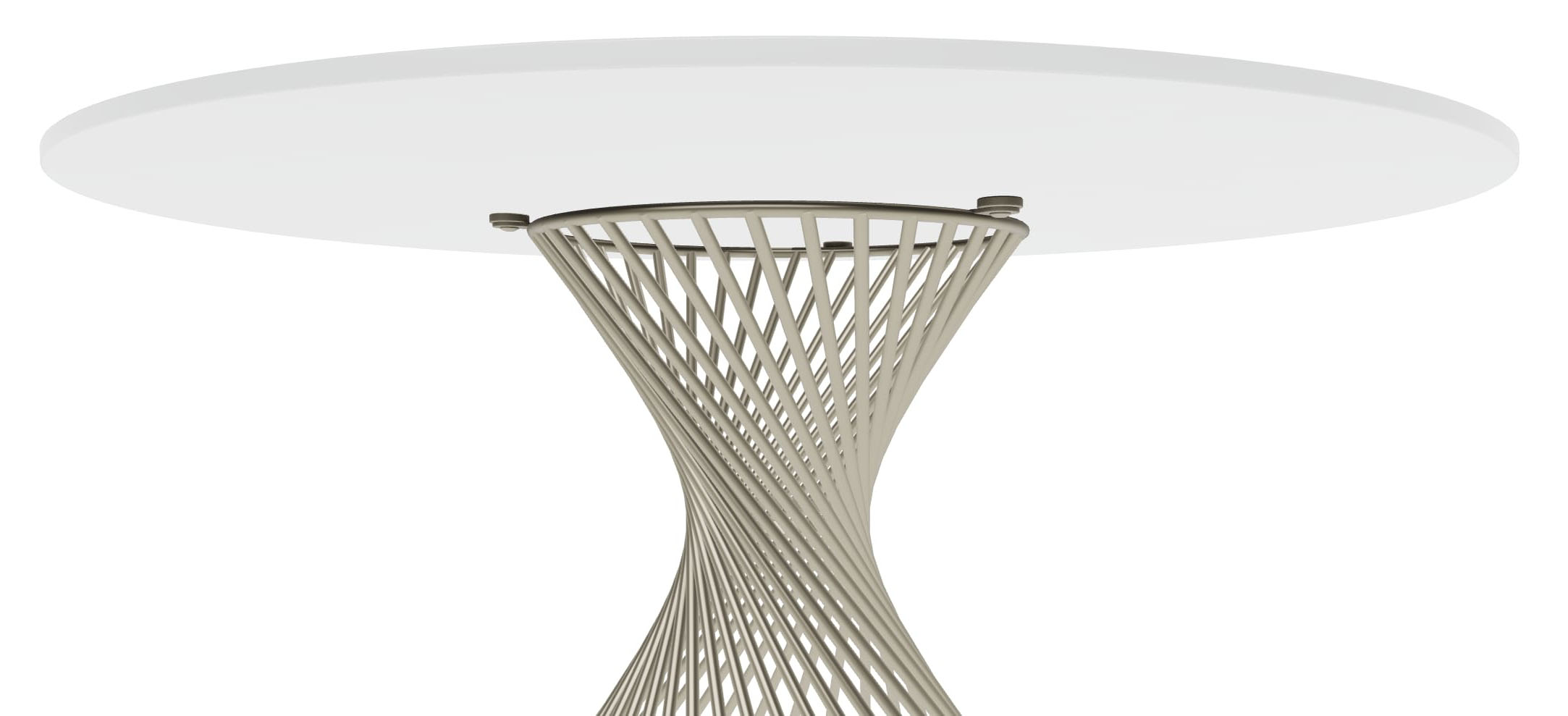 Vortex Metal/Glass Round Dining Table