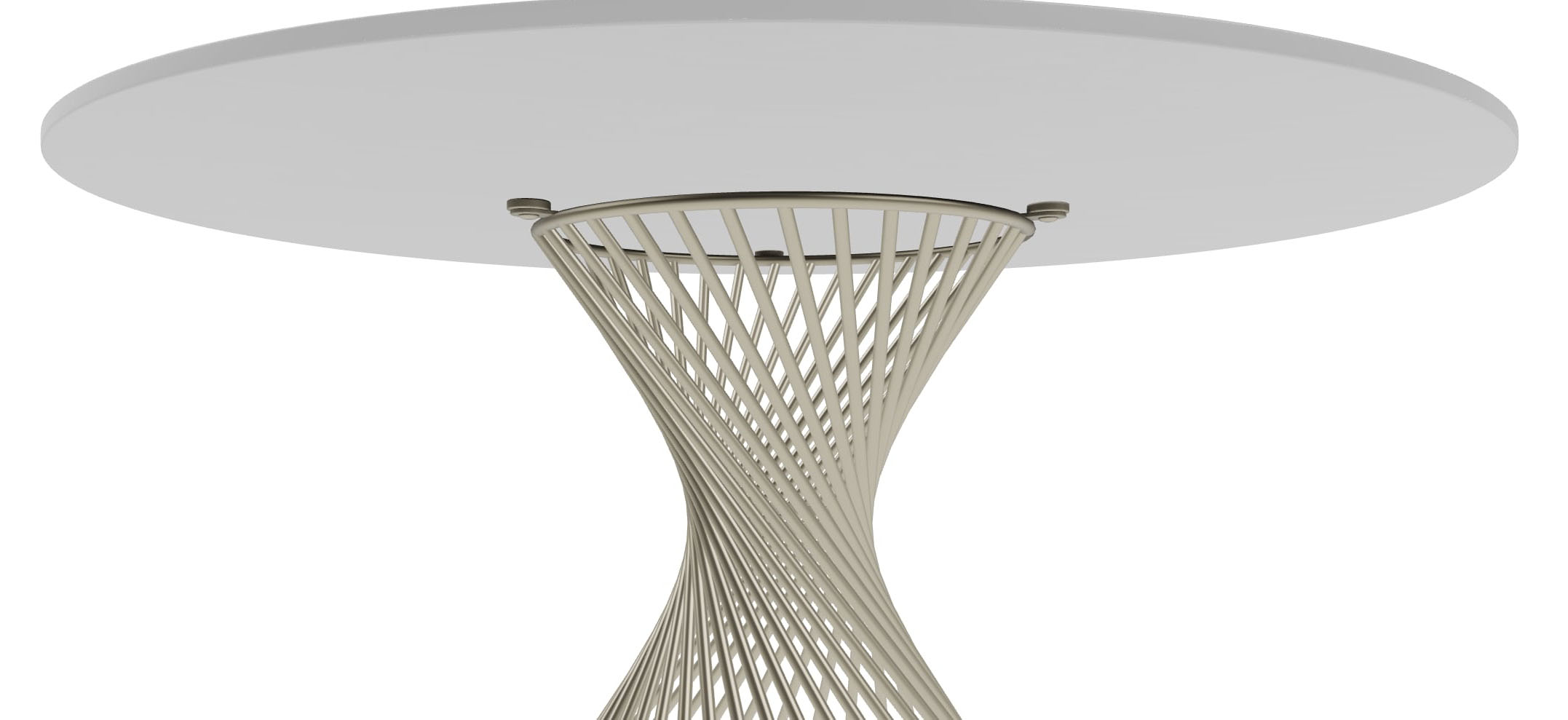 Vortex Metal/Glass Round Dining Table