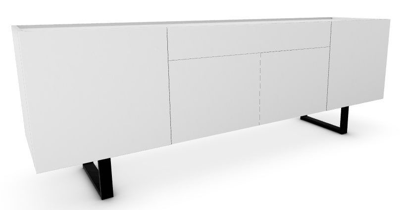 Horizon Wood/Ceramic/Metal Sideboard w/4 Doors & Drawer