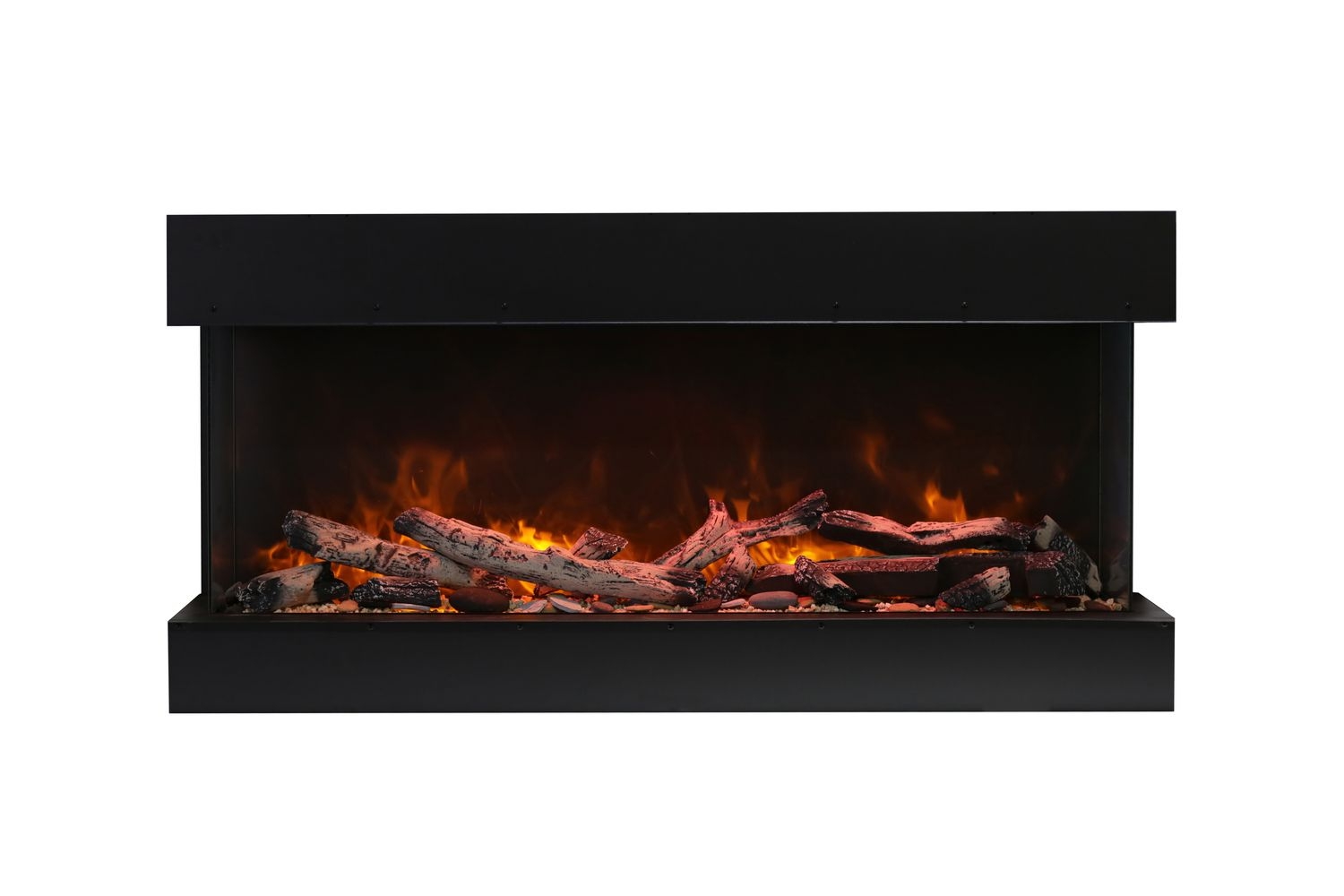 Tru View 50" 3-Sided Glass Electric Fireplace, Appliance Depth 14 1/4"