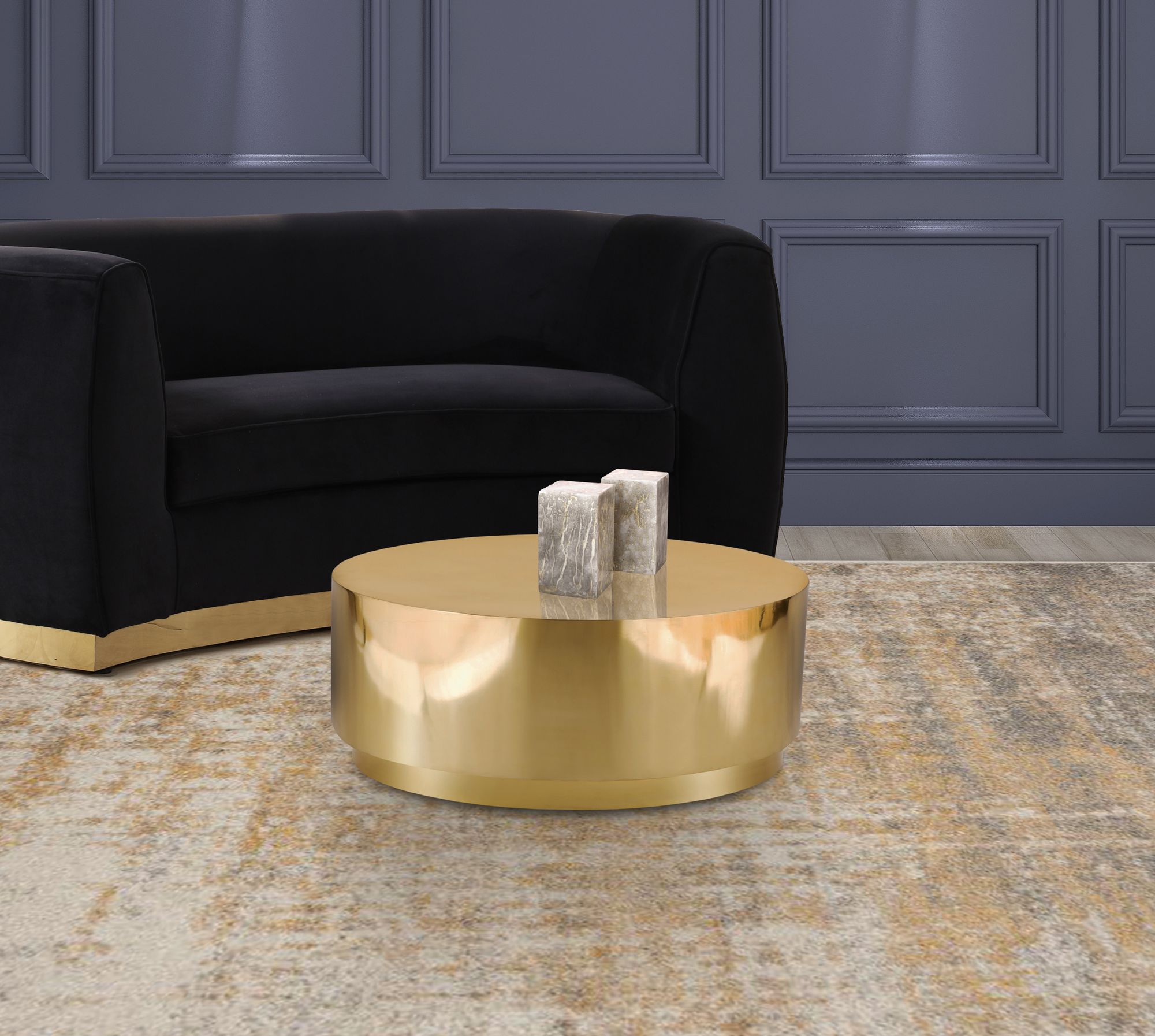 Jazzy 36" Round Stainless Steel Coffee Table