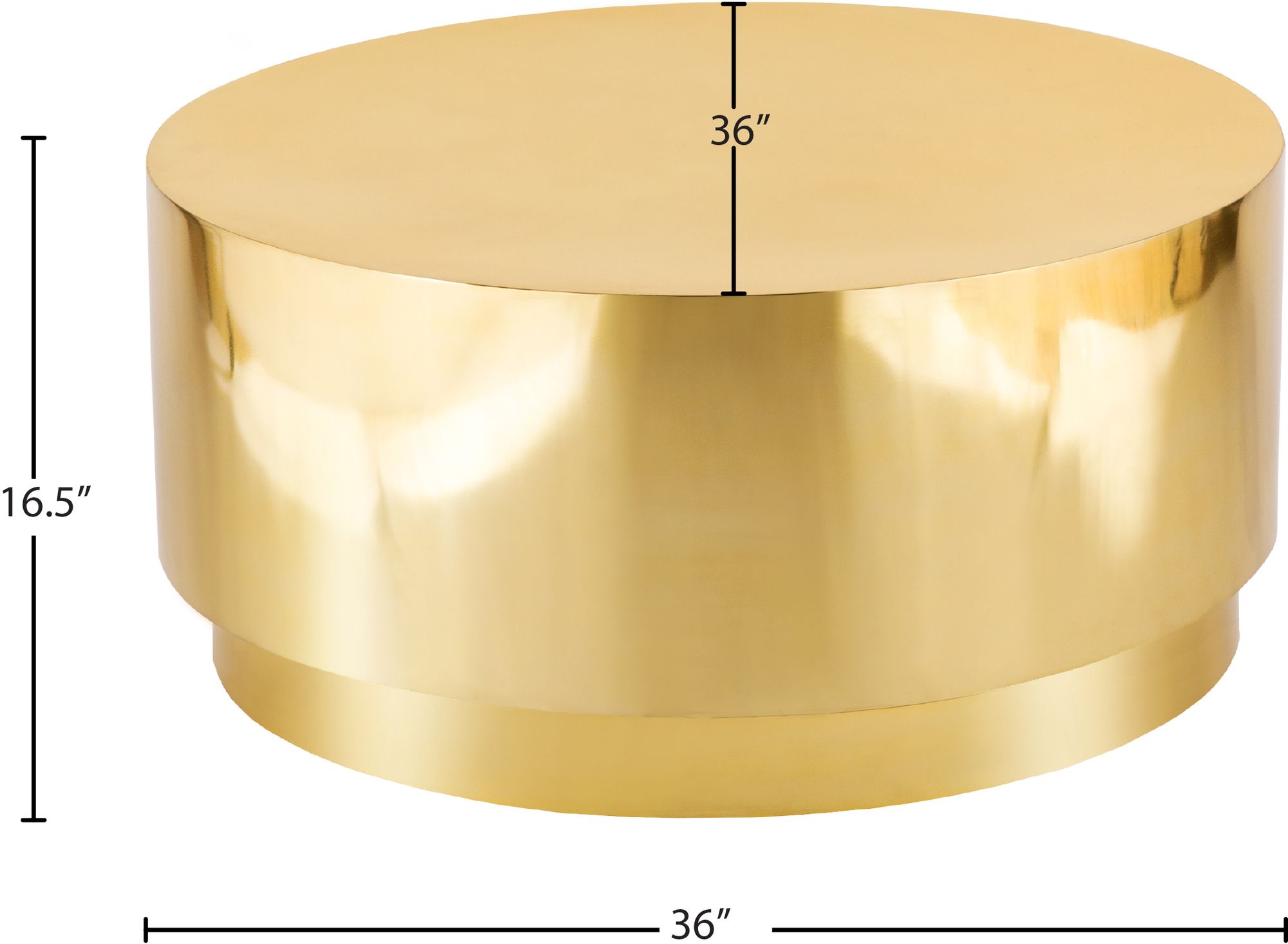 Jazzy 36" Round Stainless Steel Coffee Table