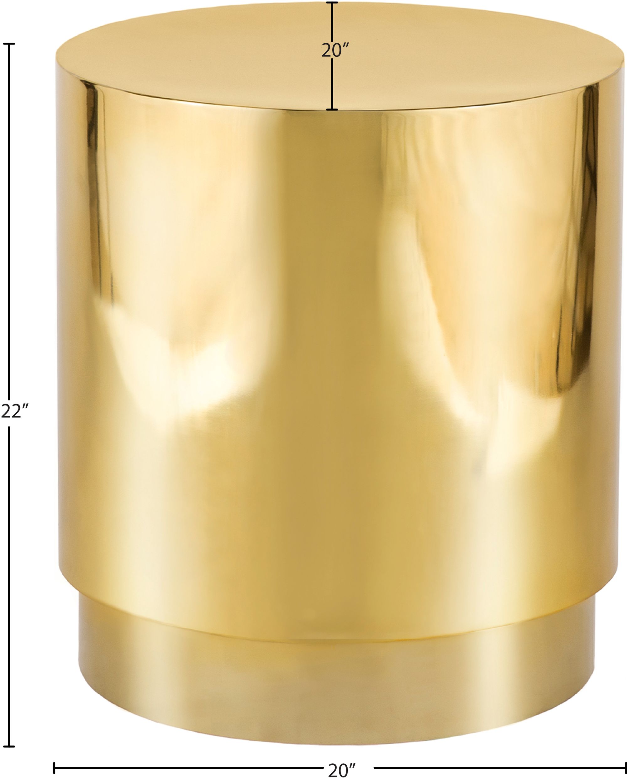 Jazzy 20" Round Stainless Steel End Table