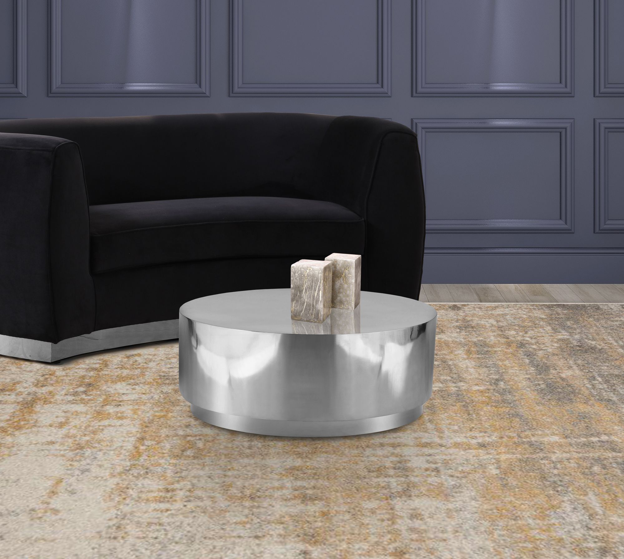 Jazzy 36" Round Stainless Steel Coffee Table
