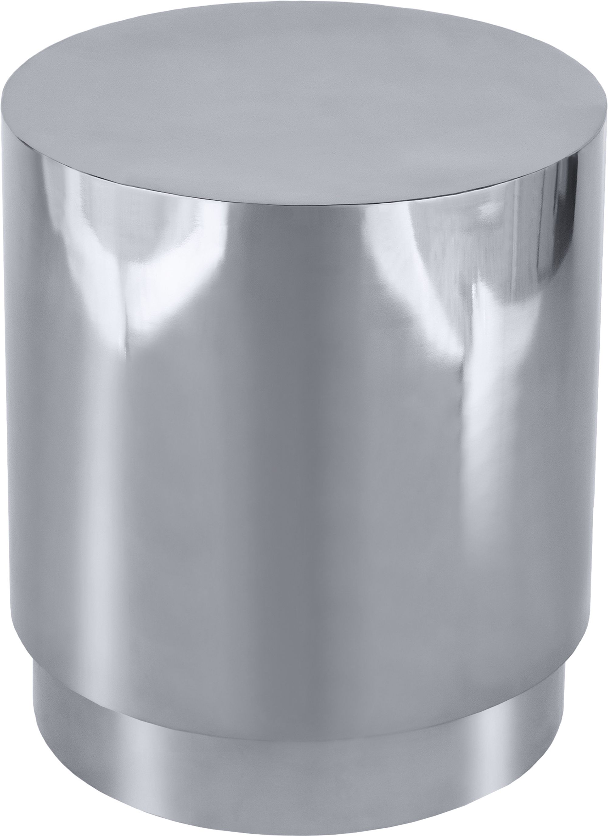 Jazzy 20" Round Stainless Steel End Table