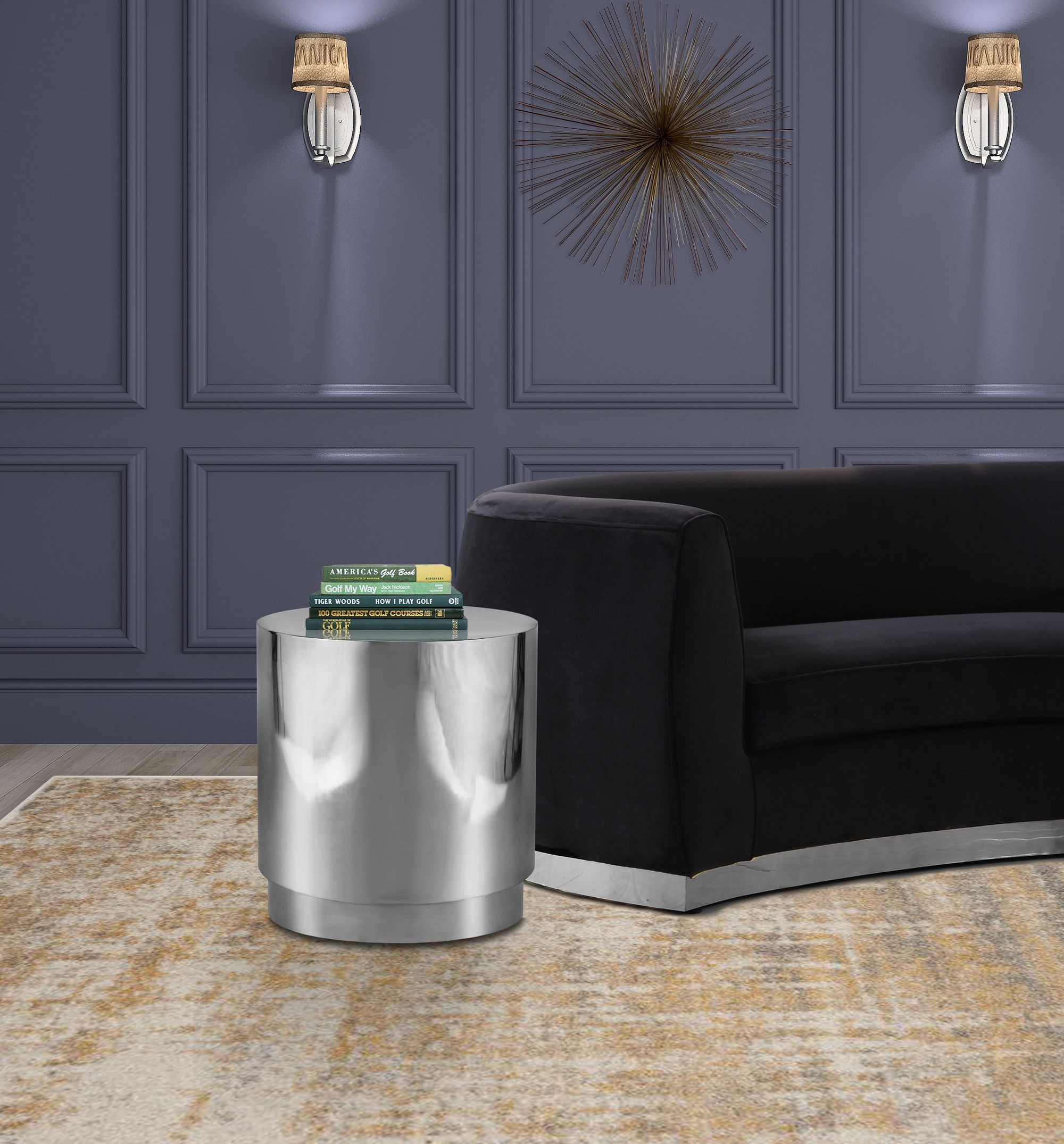 Jazzy 20" Round Stainless Steel End Table