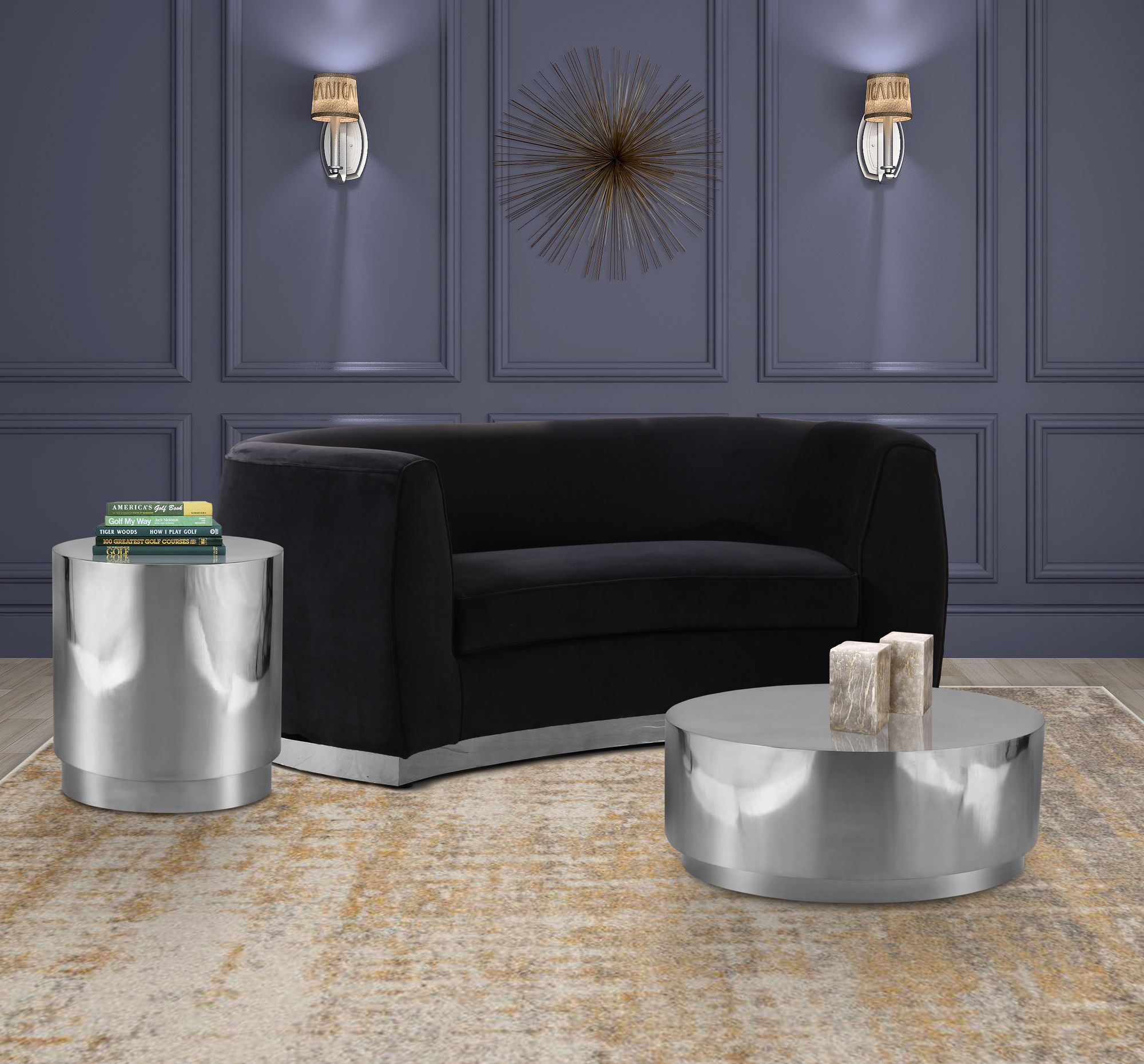Jazzy 20" Round Stainless Steel End Table