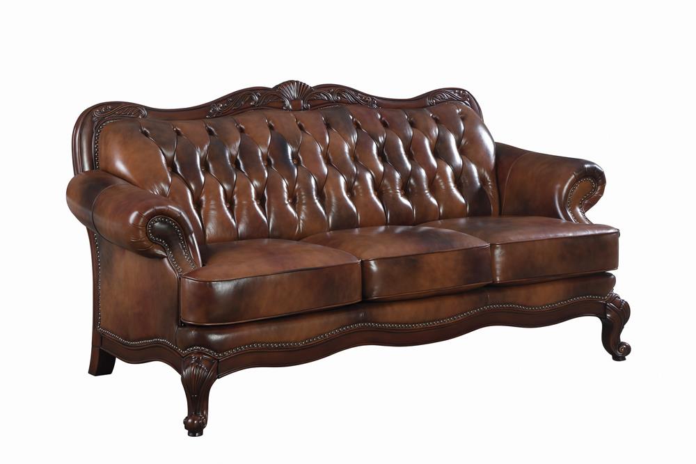 Victoria Leather Upholstered Living Room Set