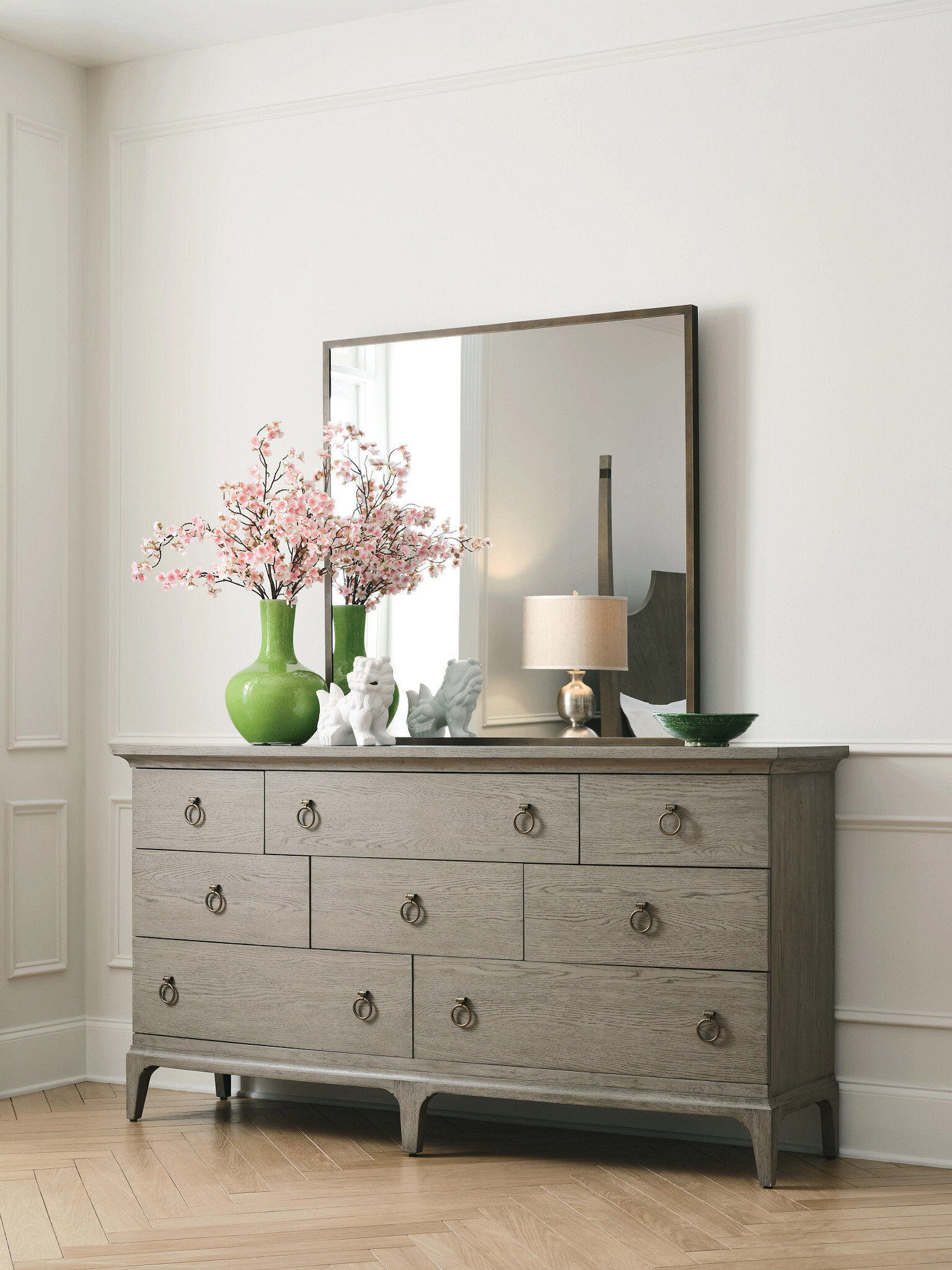 Milan Landscape Square Wood Mirror
