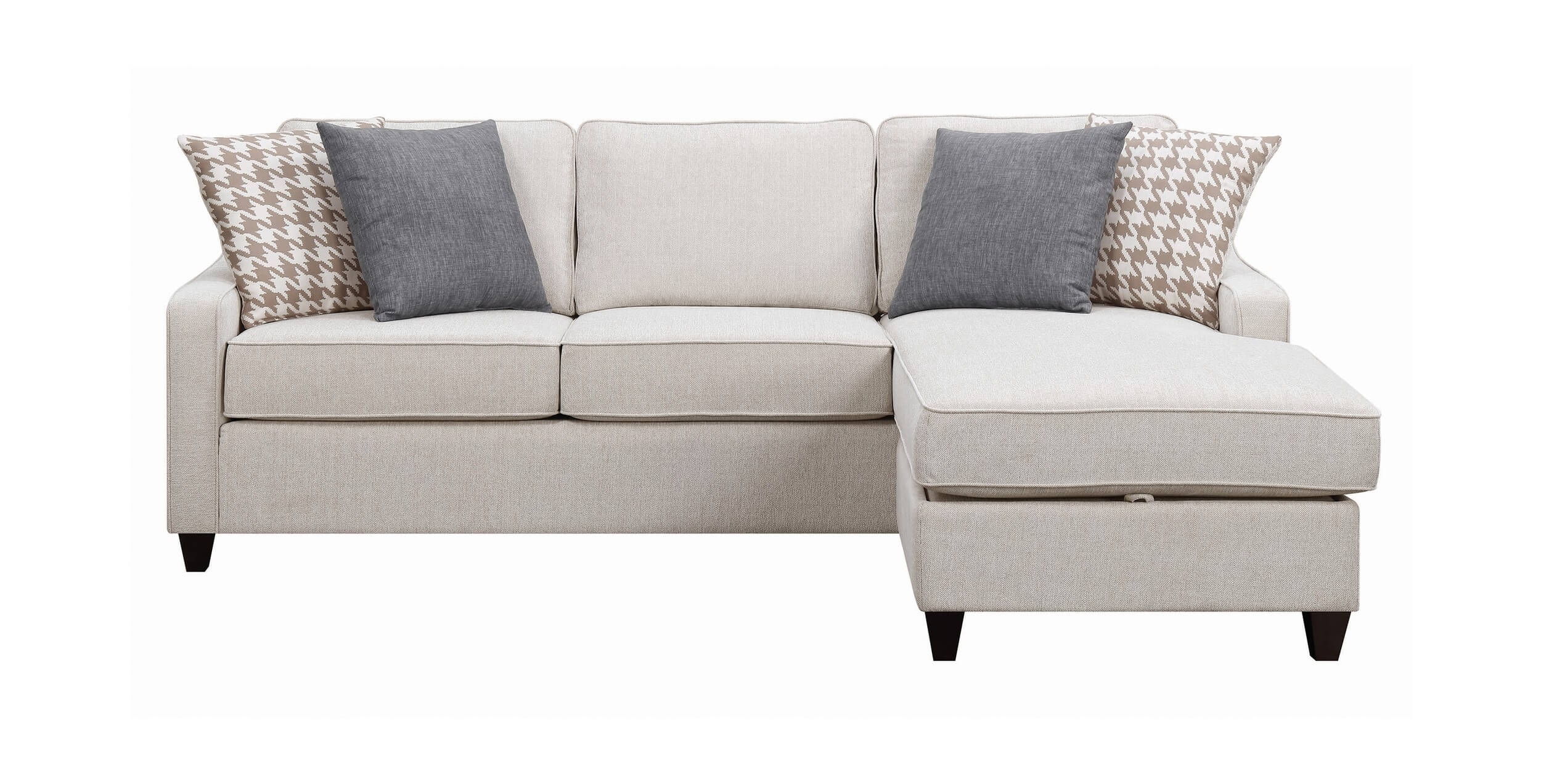 McLoughlin Fabric/Wood L-Shape Sectional Sofa