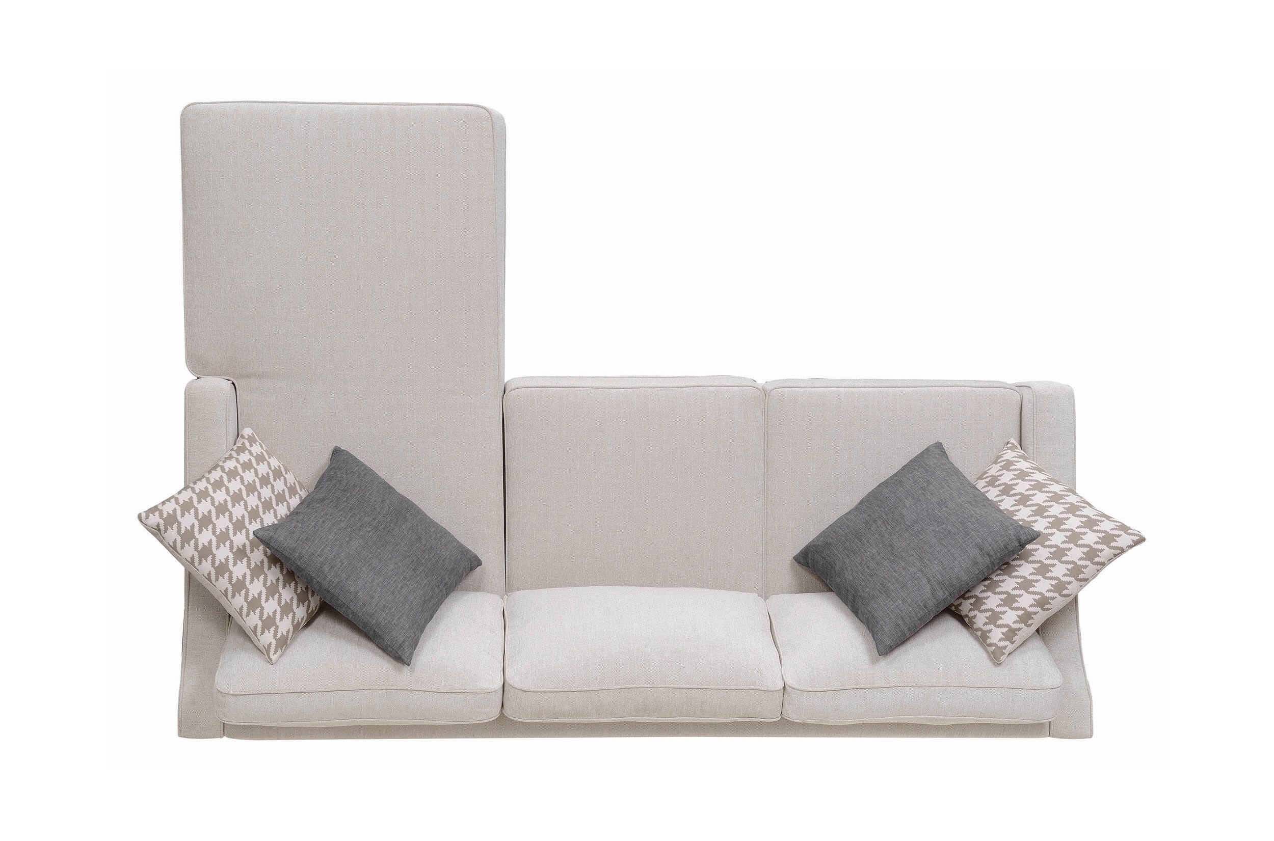 McLoughlin Fabric/Wood L-Shape Sectional Sofa