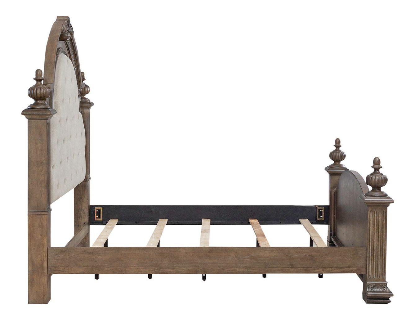 Carlisle Court Linen/Wood King Size Poster Bed